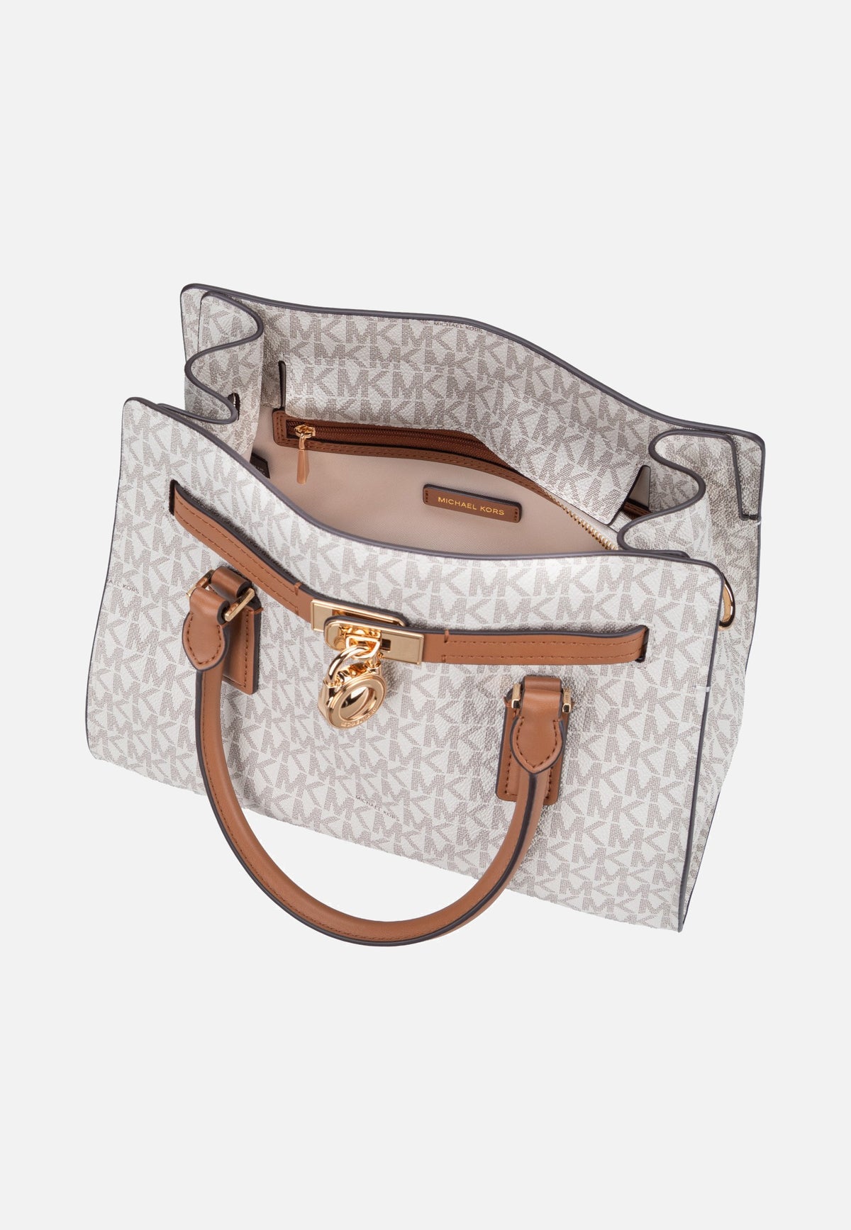 Michael Kors Hamilton Moderne SM Satchel Vanilla/Acorn Satchel