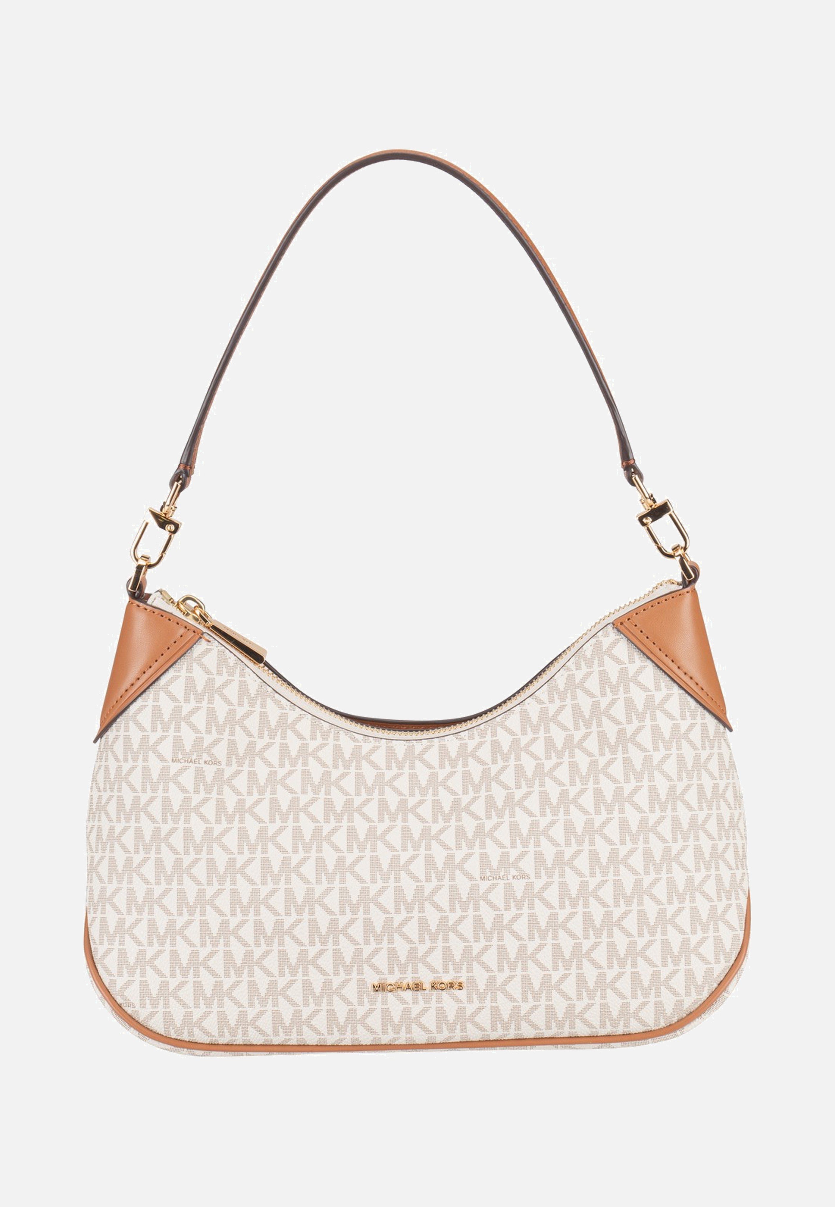 Michael Kors Jet Set MD Conv Pouchette Xbody Vanilla/Acorn Schultertasche