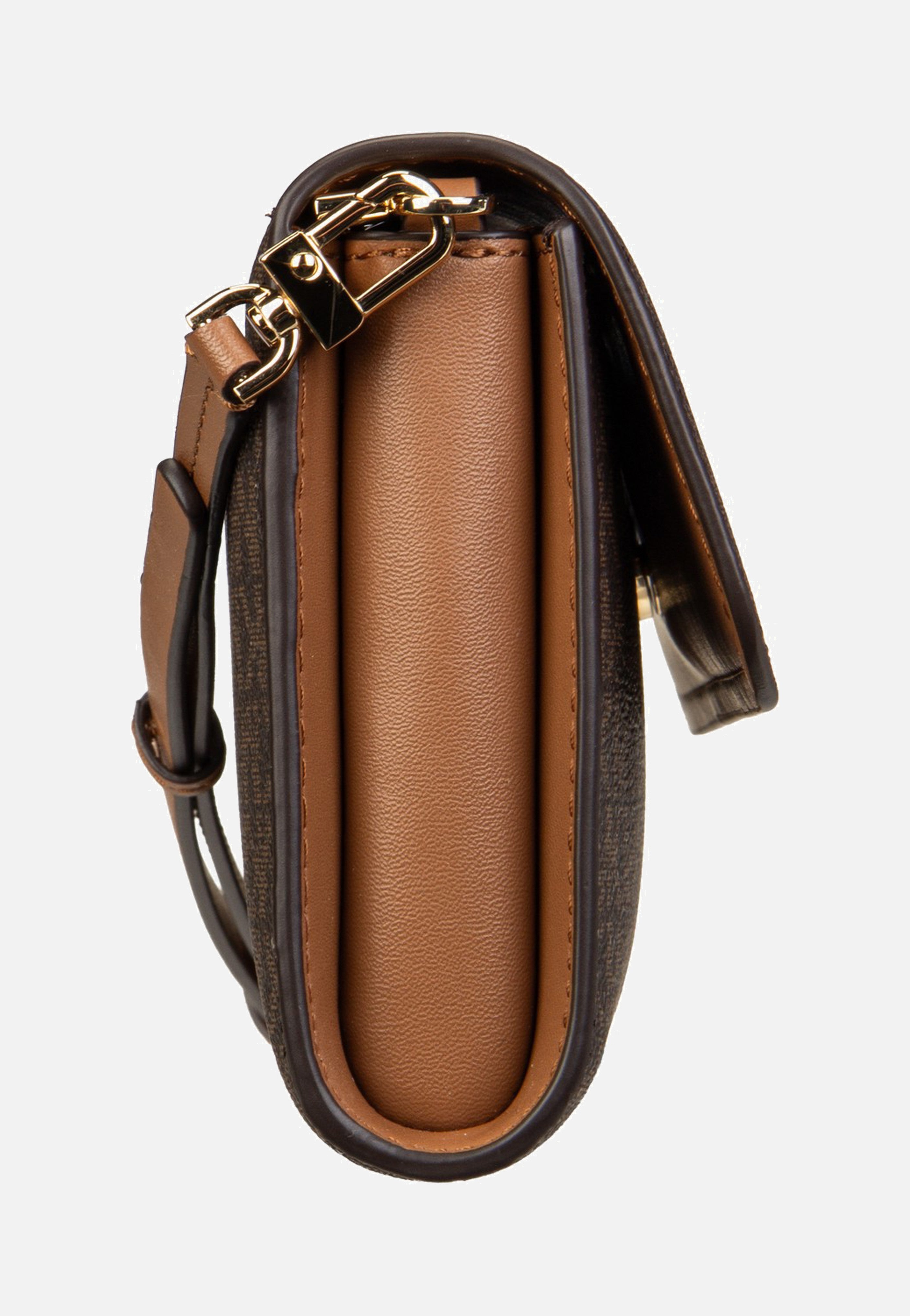 Michael Kors Jet Set SM Ew Flap Crossbody Brown/Acorn Evening Bag