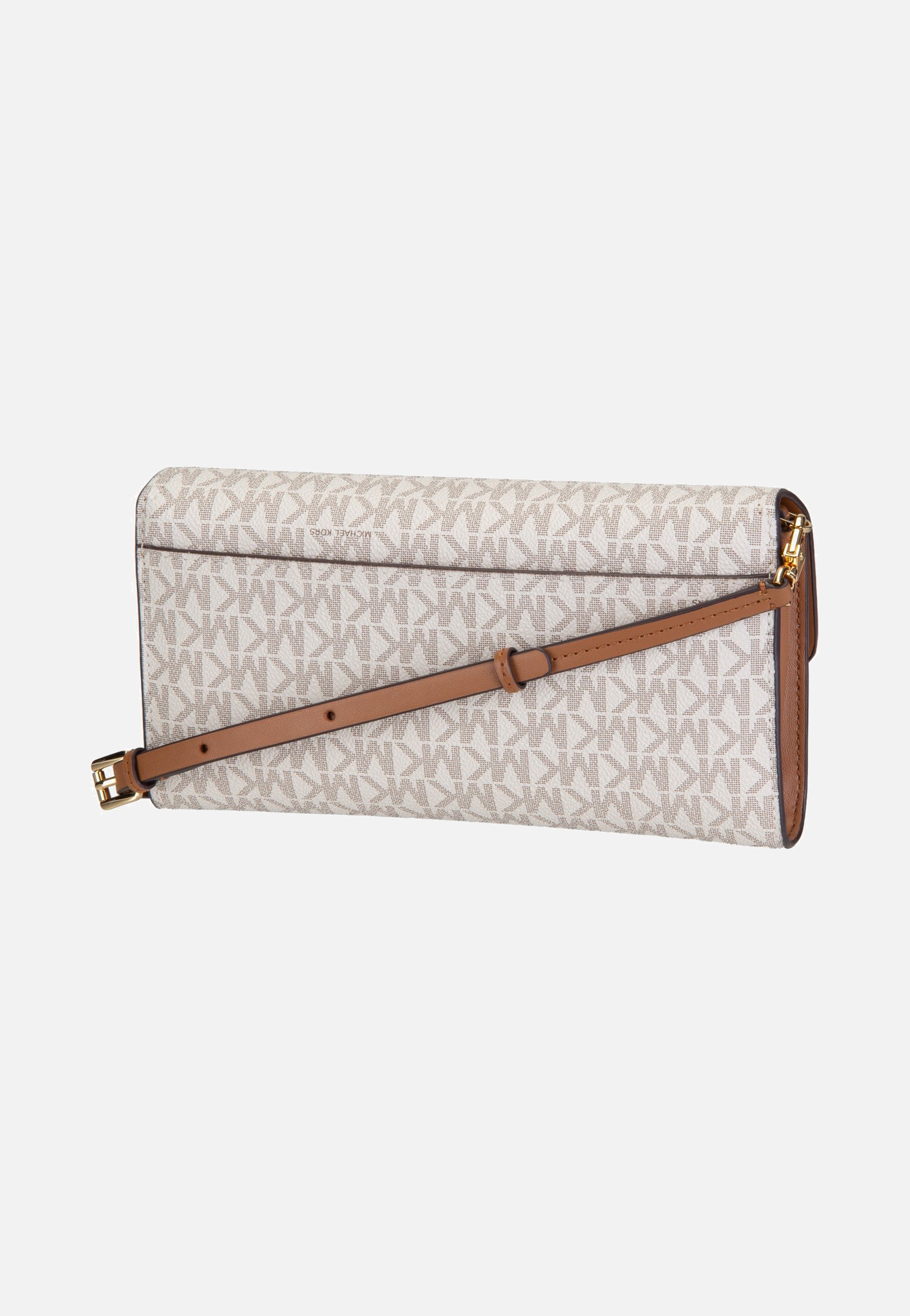 Michael Kors Jet Set SM Ew Flap Crossbody Vanilla/Acorn Evening Bag