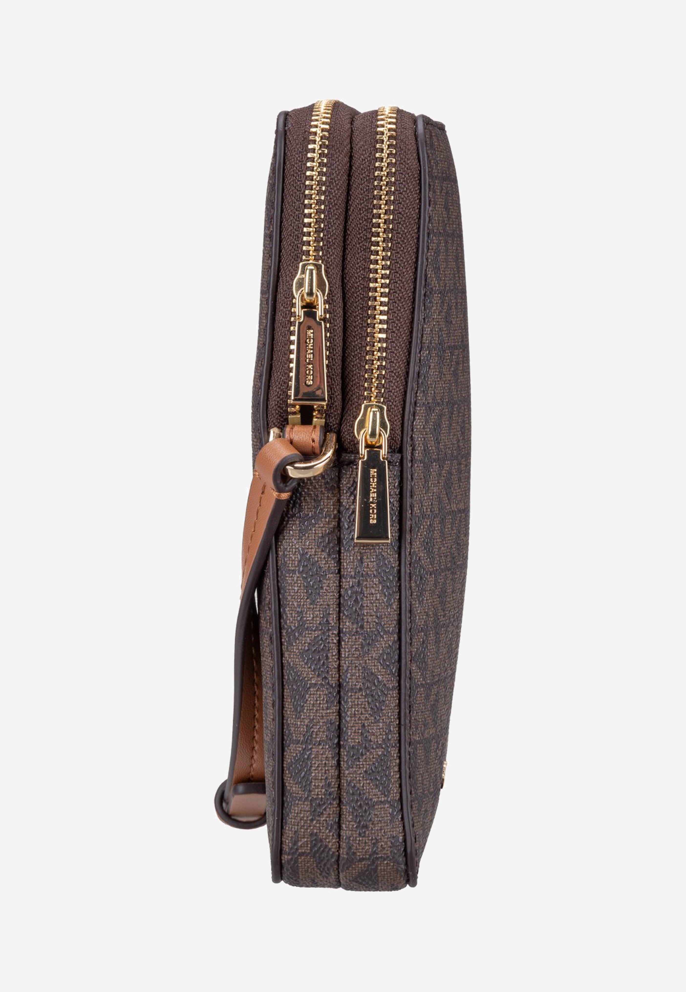 Michael Kors Jet Set SM Ns Double Zip Phone Xbody Brown/Acorn Beuteltasche
