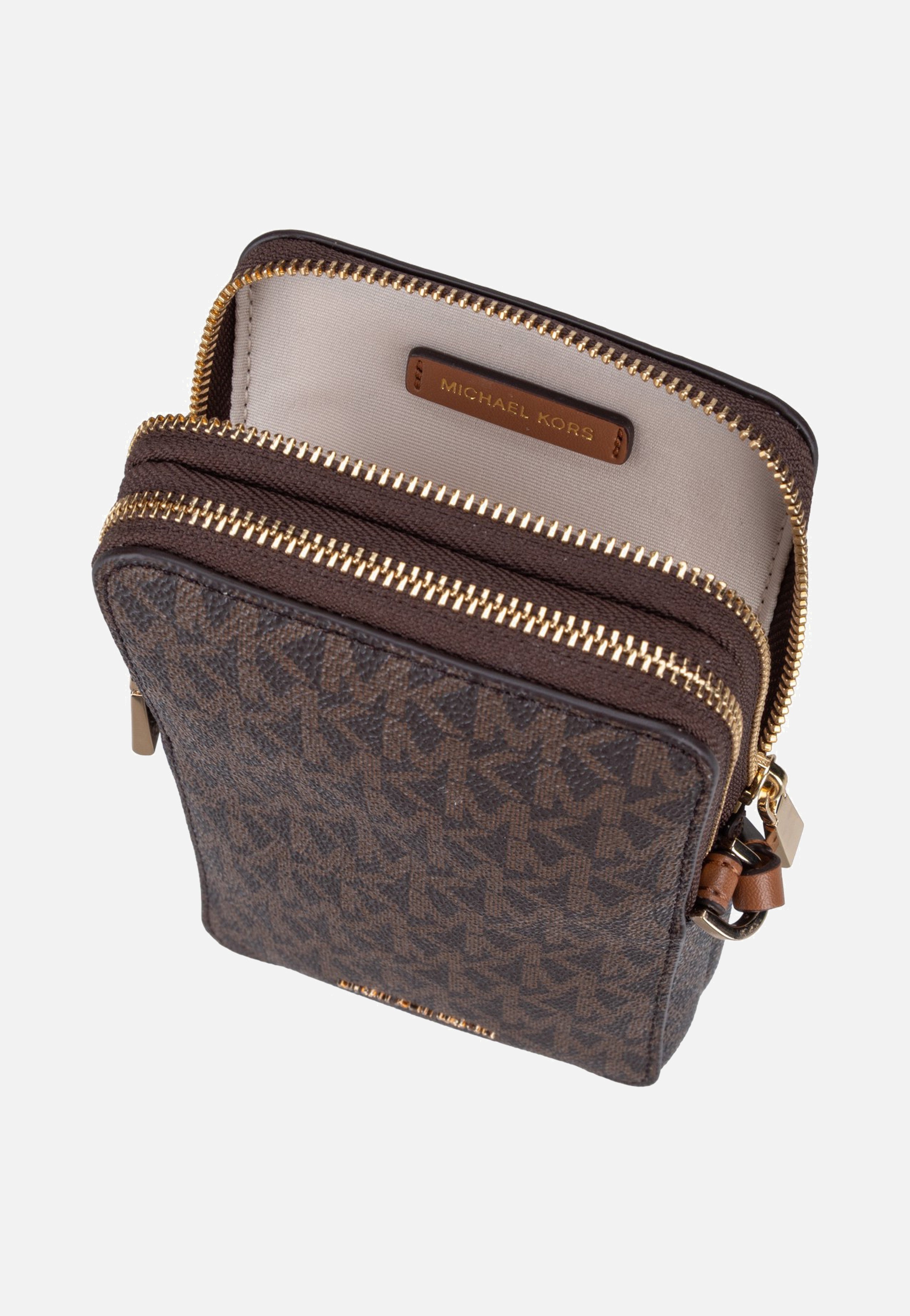 Michael Kors Jet Set SM Ns Double Zip Phone Xbody Brown/Acorn Beuteltasche