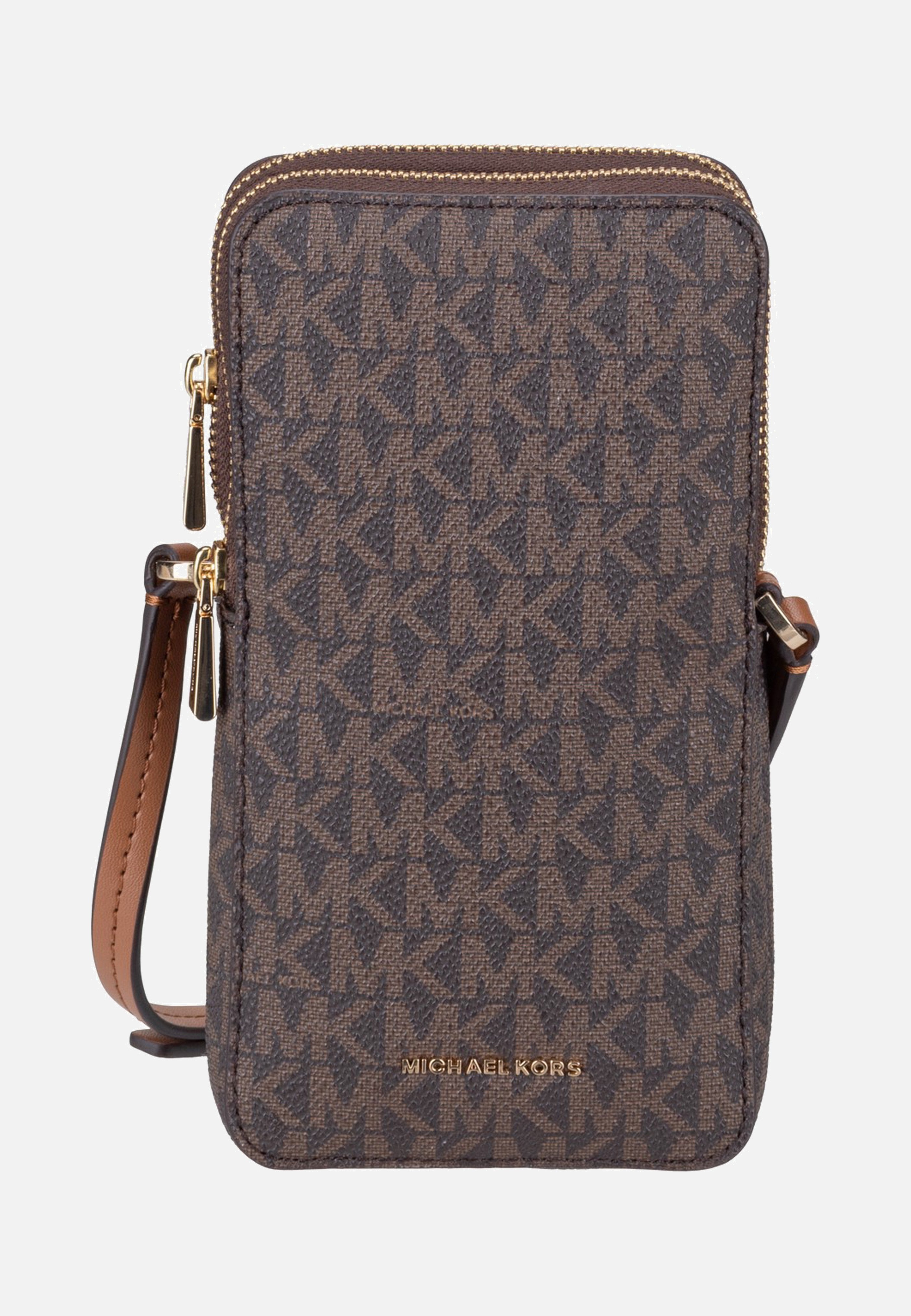 Michael Kors Jet Set SM Ns Double Zip Phone Xbody Brown/Acorn Beuteltasche