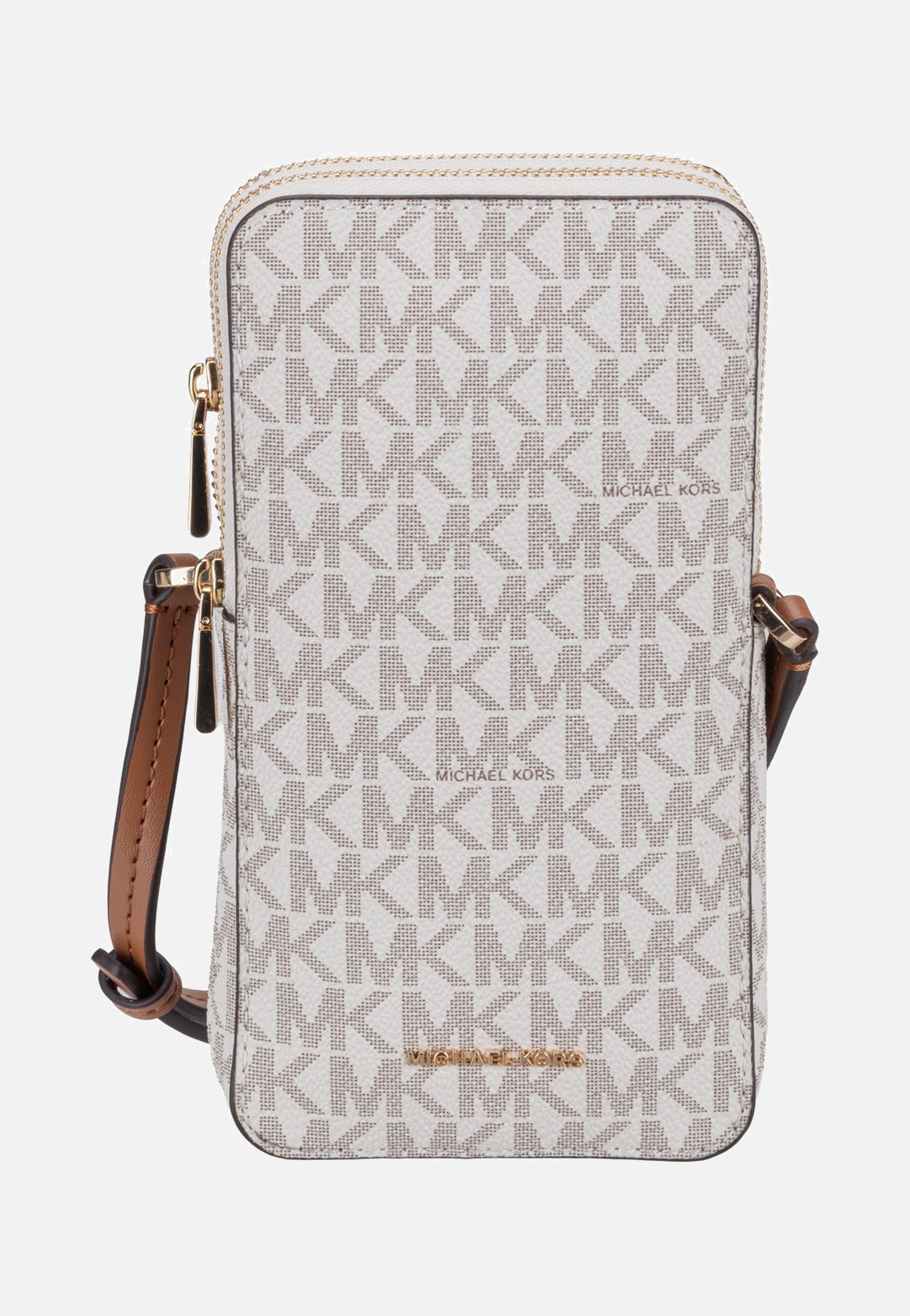 Michael Kors Jet Set SM Ns Double Zip Phone Xbody Vanilla/Acorn Beuteltasche