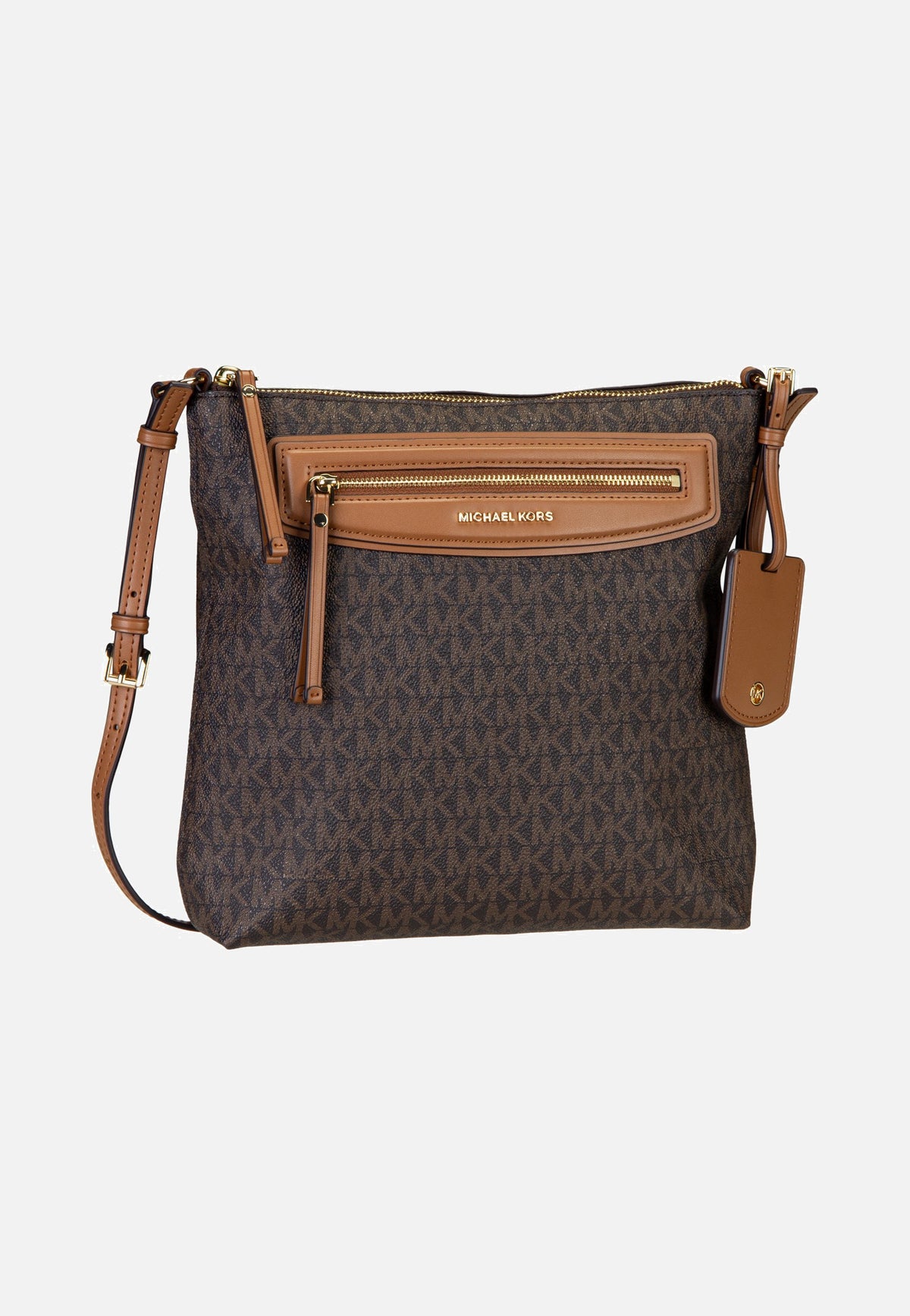 Michael Kors Jet Set Travel LG Ns Tz Xbody Brown/Acorn Crossbody Bag