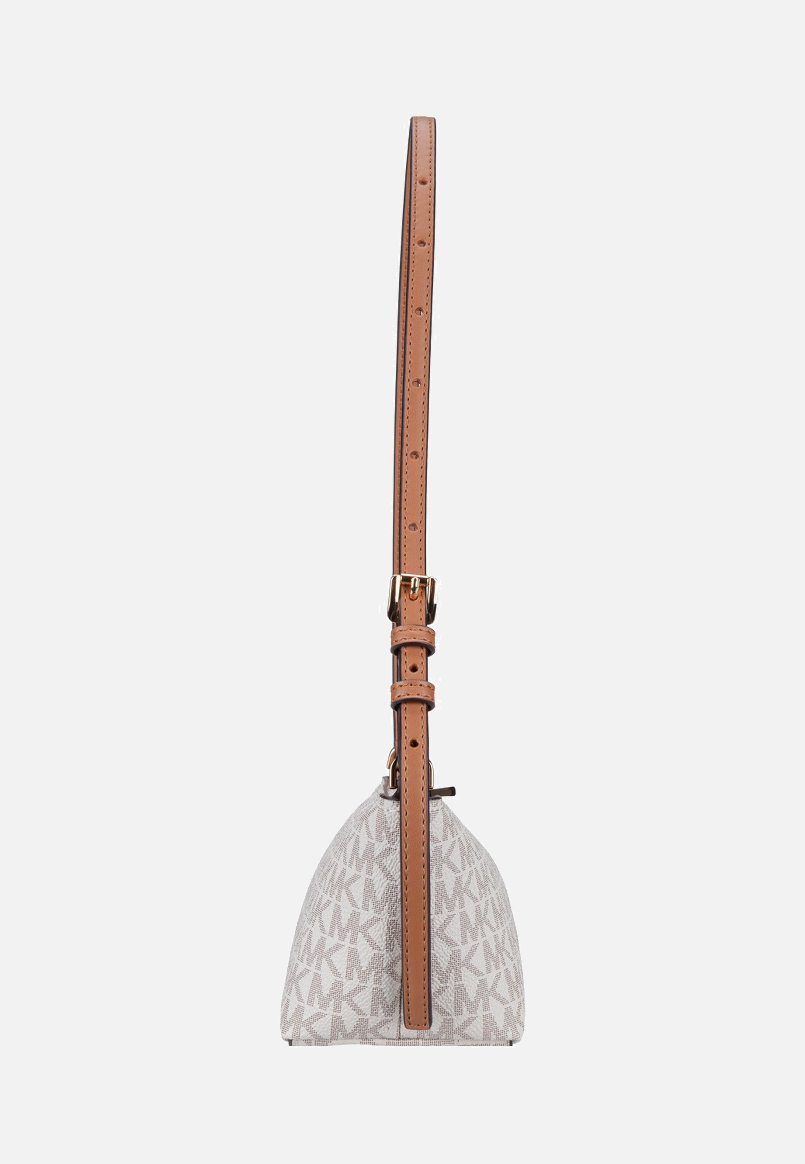 Michael Kors Laila SM Ew Pouchette Vanilla/Acorn Clutch