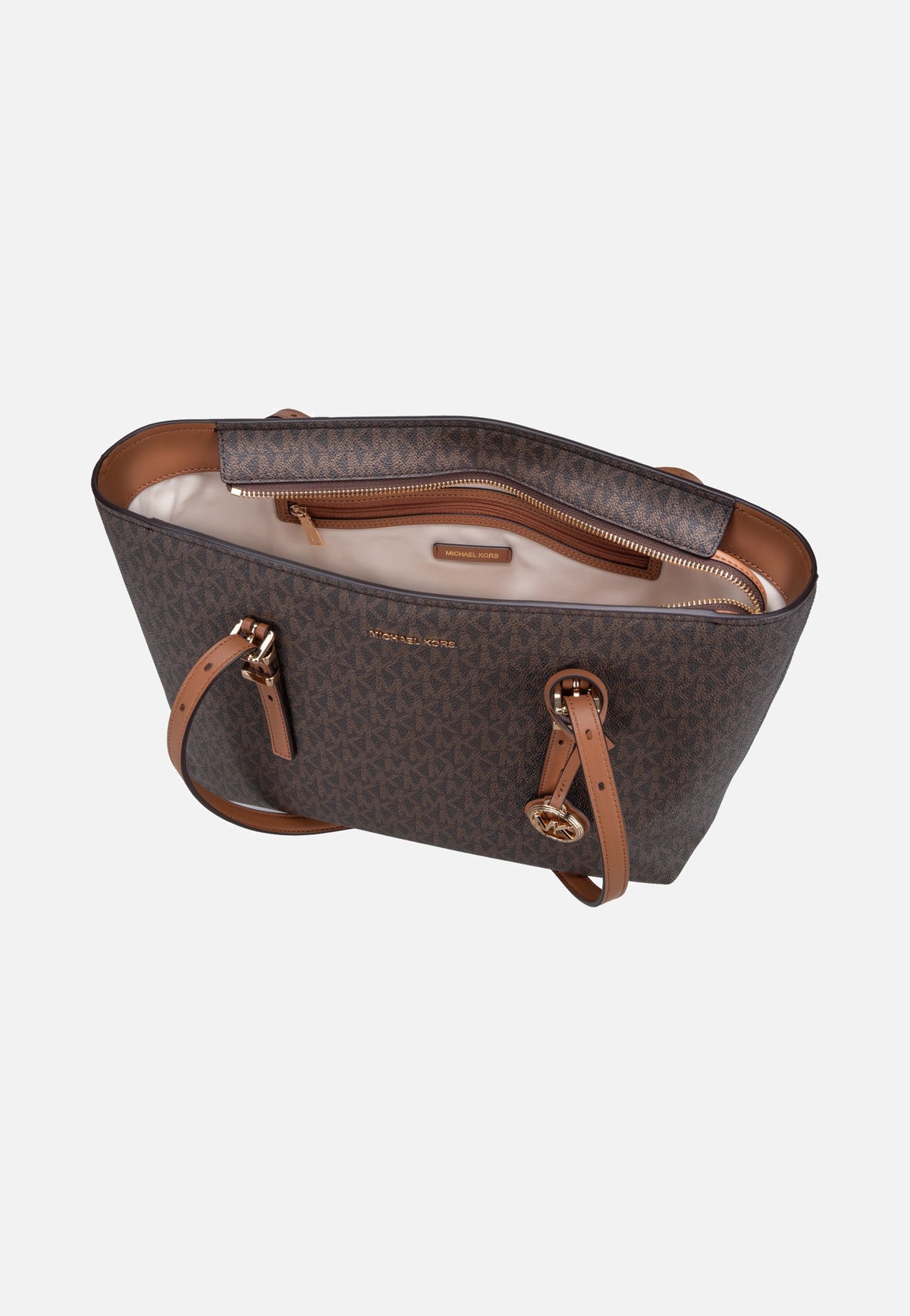 Michael Kors Quinn MD Ew Tz Tote Brown/Acorn Shopper