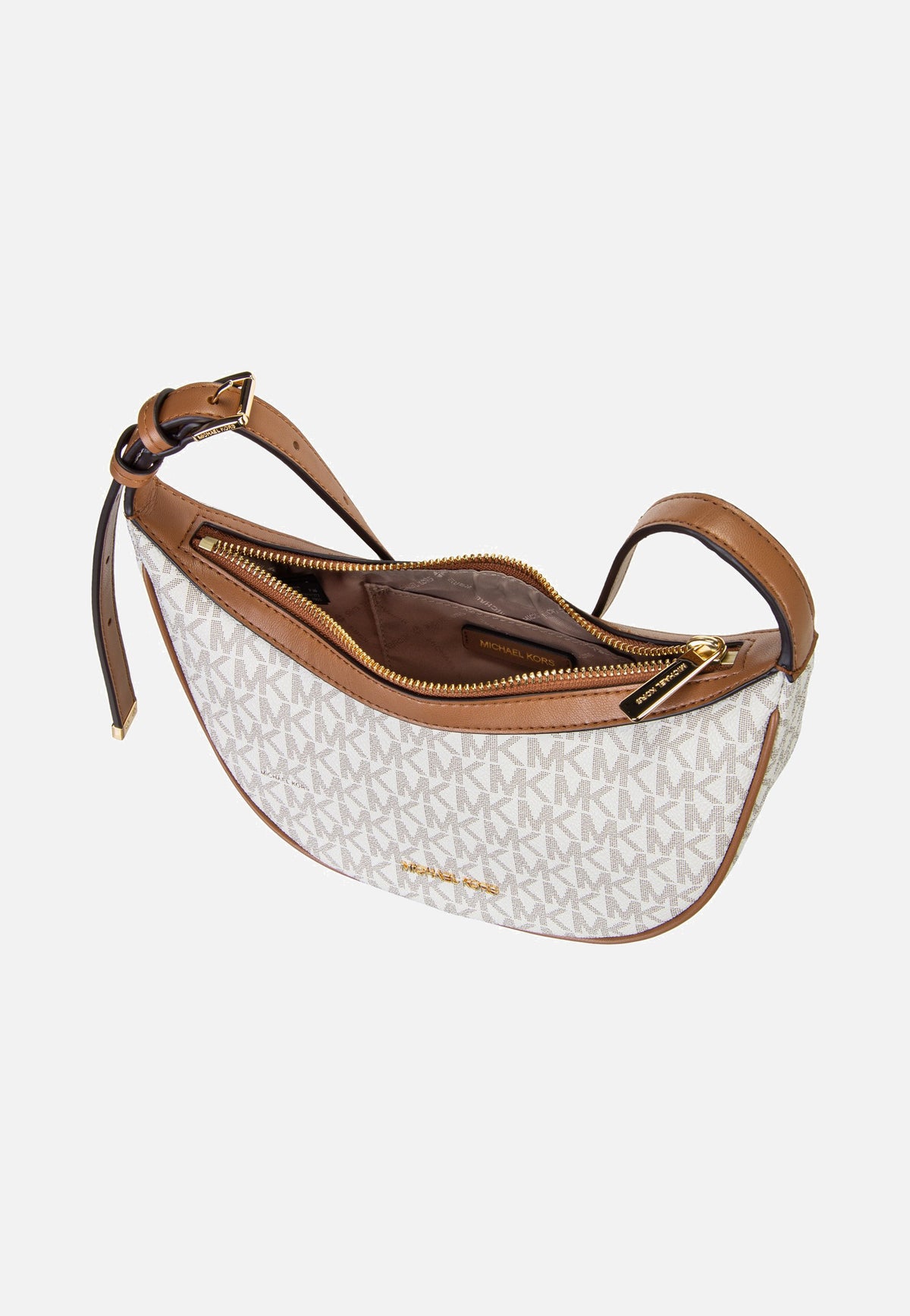 Michael Kors Skye MD Conv Sling Xbody Vanilla/Acorn Crossbody Bag