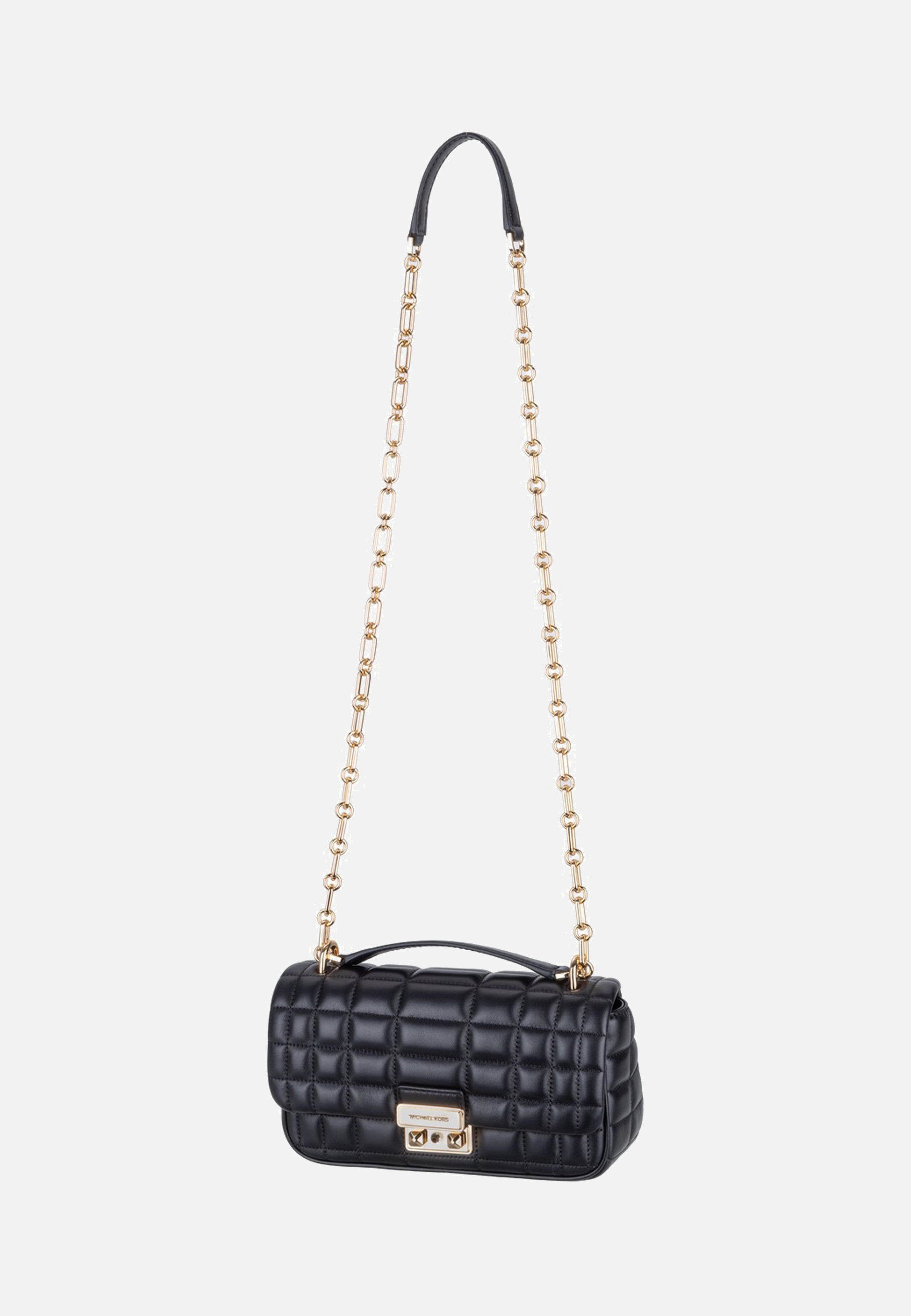 Michael Kors Tribeca Small Conv Chain Shldr Black Evening Bag
