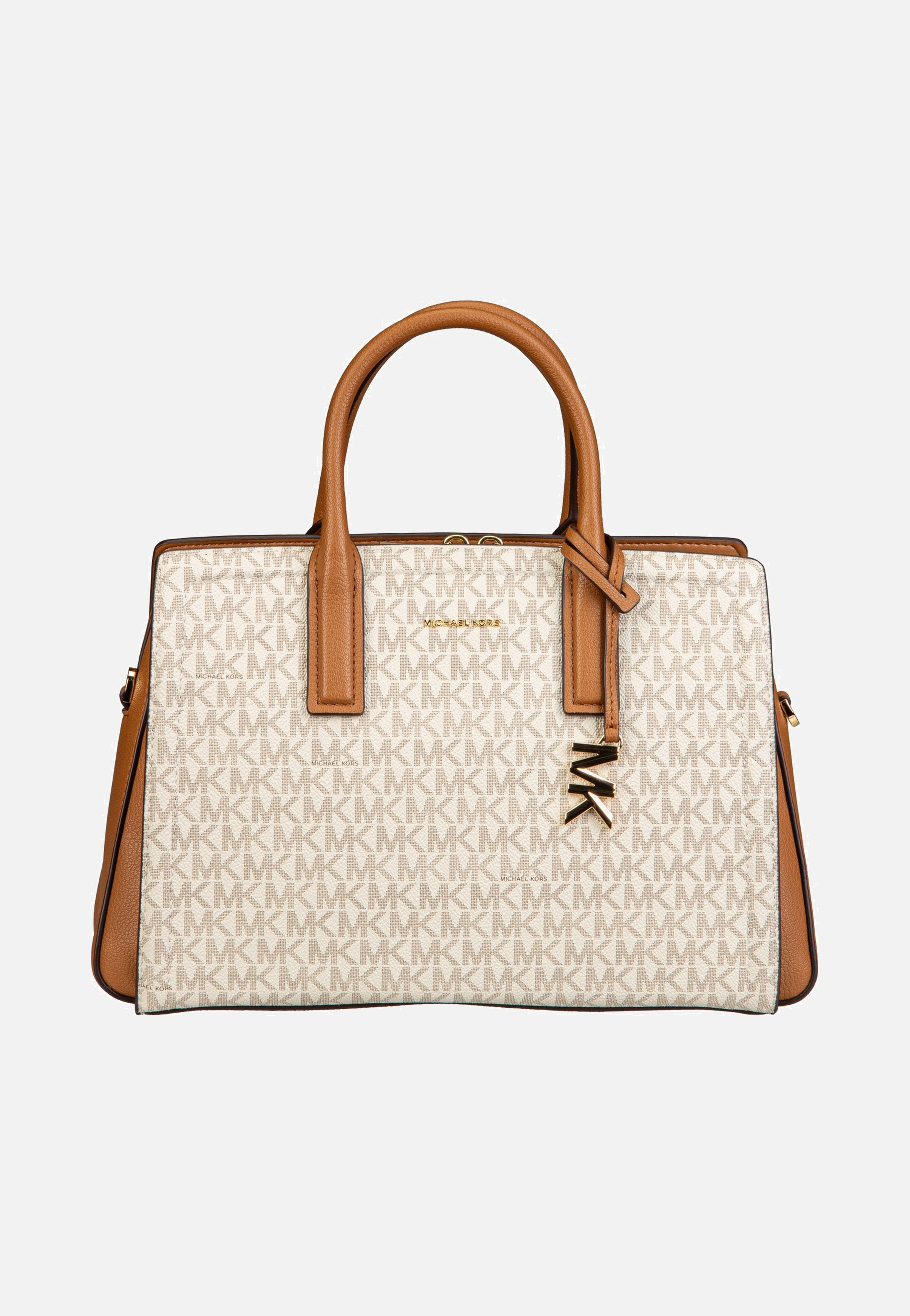 Michael Kors Laila MD Satchel Vanilla/Acorn Satchel