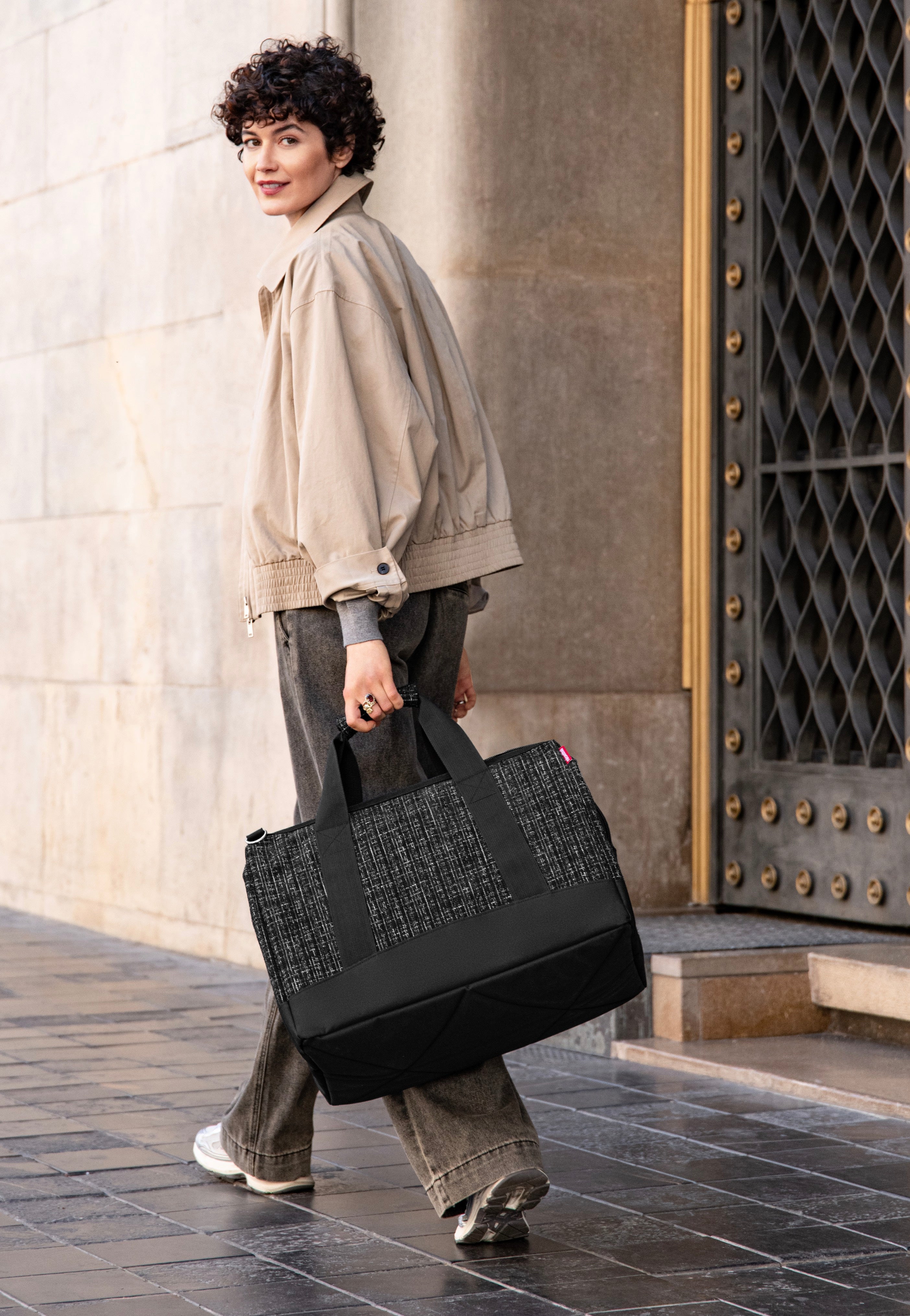 reisenthel Allrounder L Bouclé Black Dufflebag