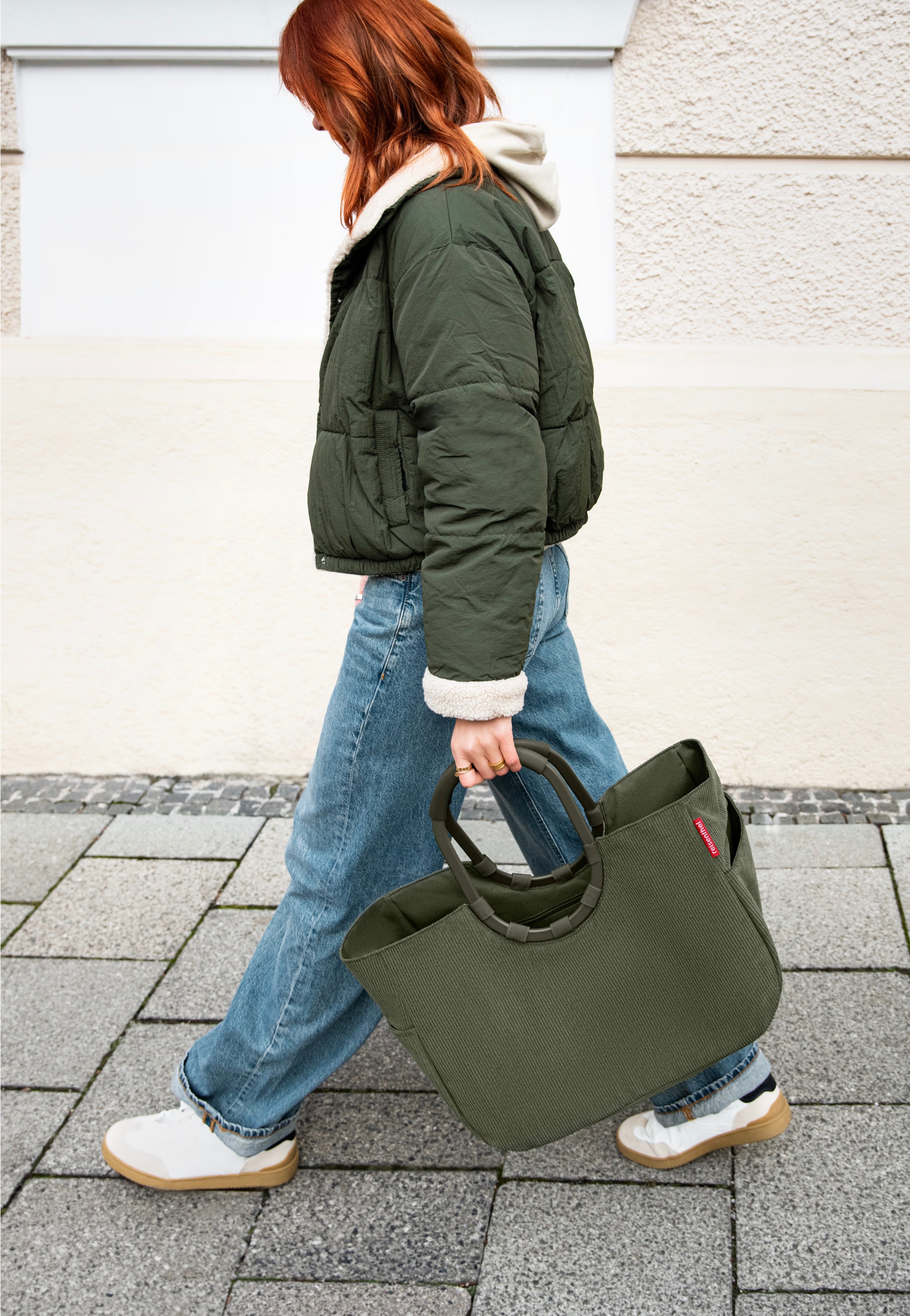 reisenthel - Loopshopper L Cord Dark Matcha - Shopping Basket | Neutral-Image