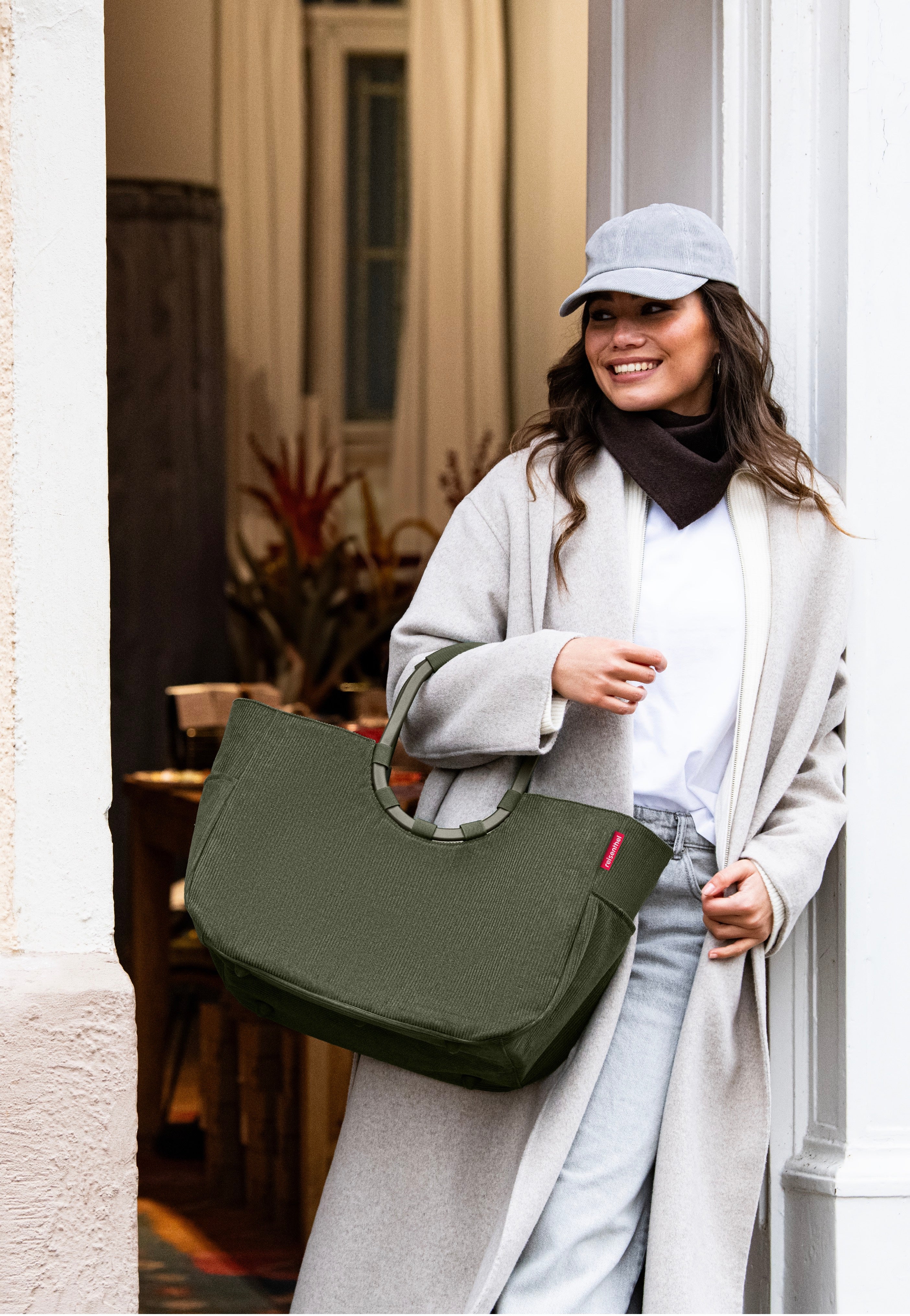 reisenthel Loopshopper L Cord Dark Matcha Einkaufskorb