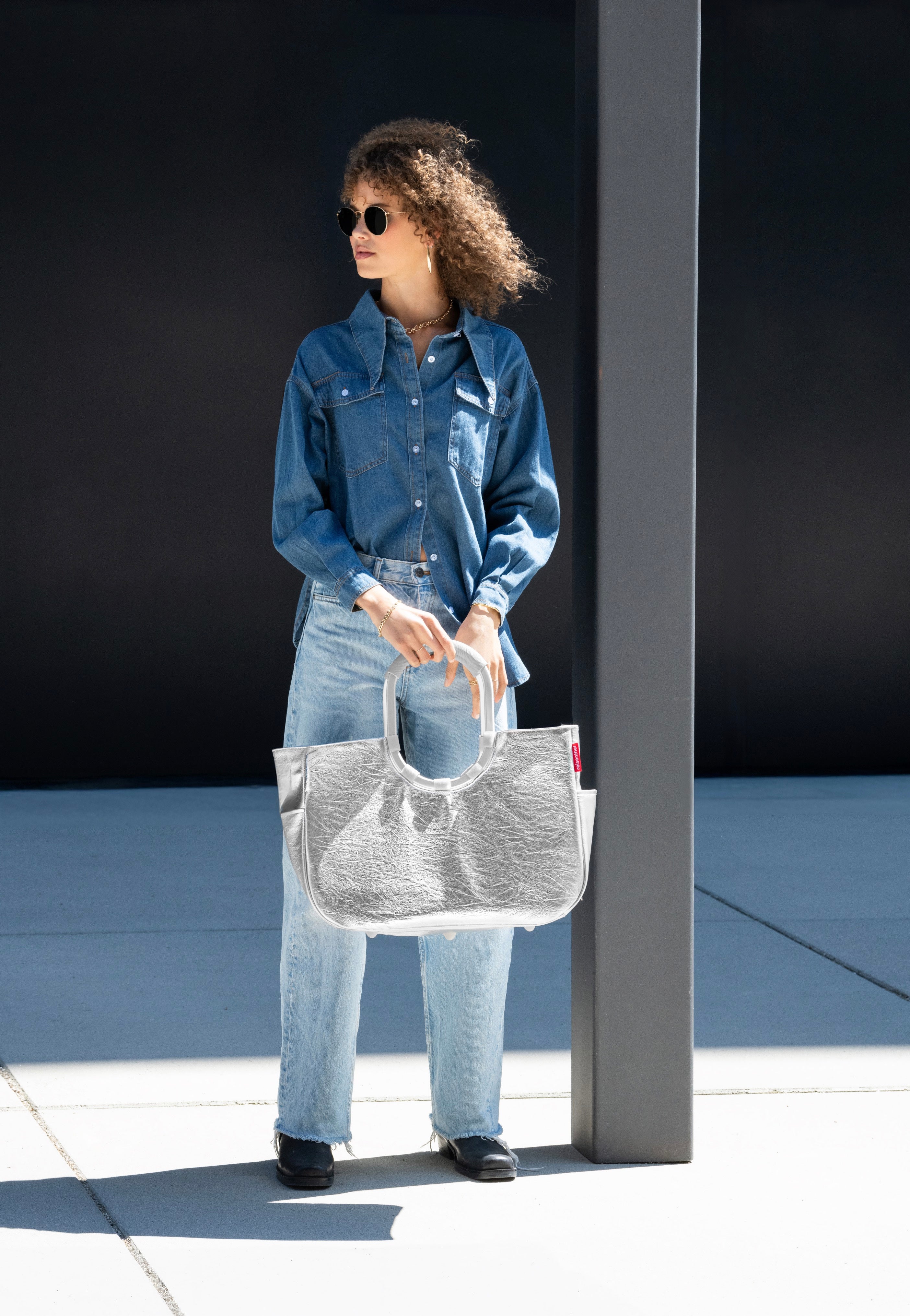reisenthel Loopshopper L Silver Crackle Einkaufskorb