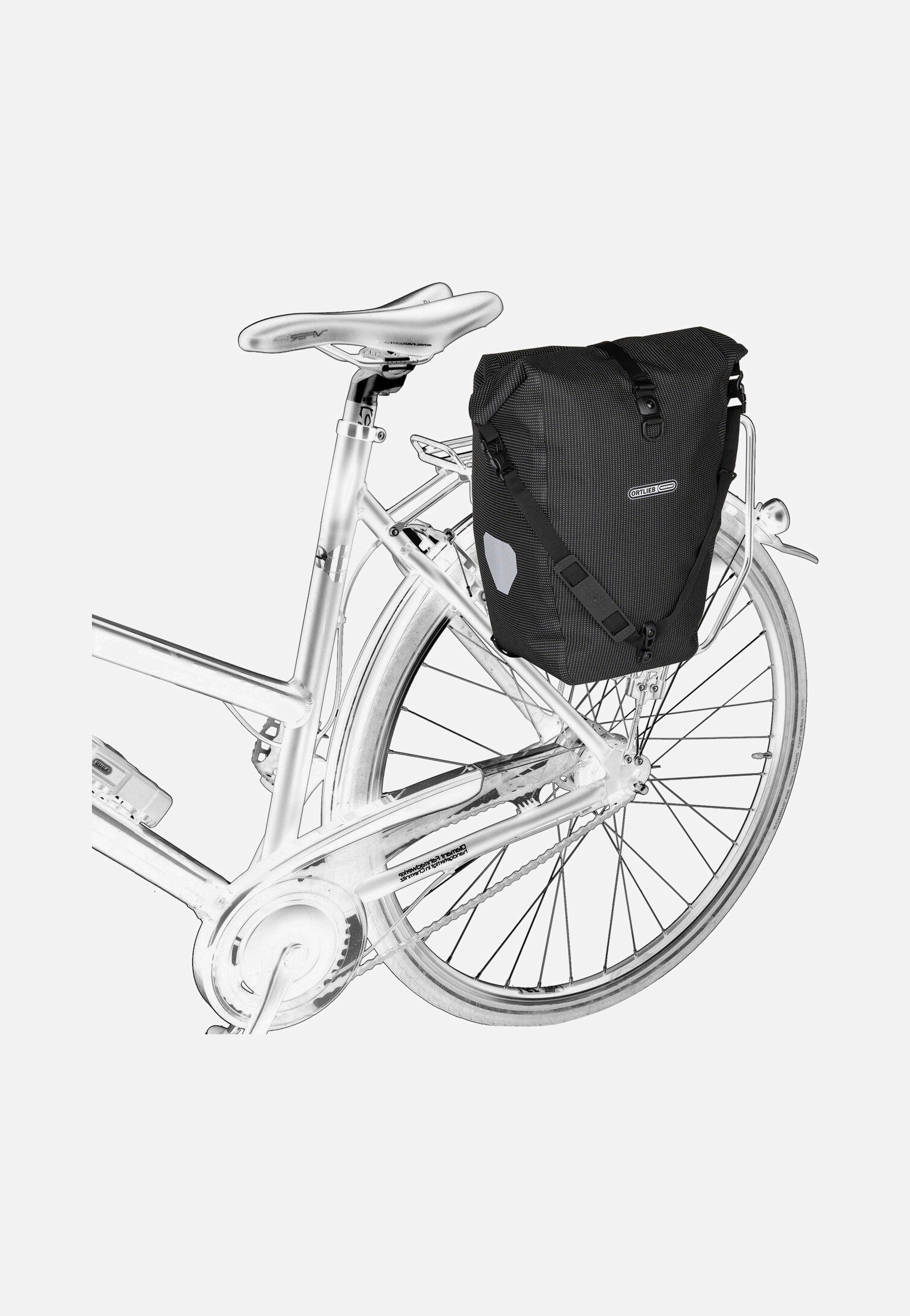 ORTLIEB - Back-Roller High Visibility Single QL3.1 Black Reflective - Bike Bag | Neutral-Image