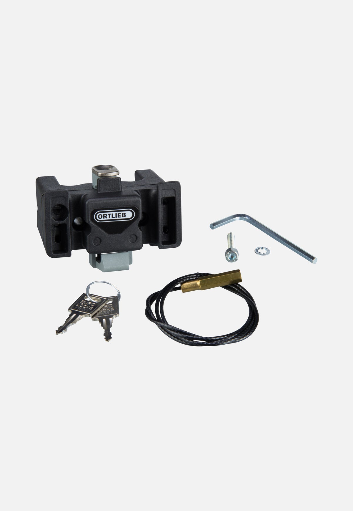 ORTLIEB Lenker Montageset mit Schloss Schwarz Accessories