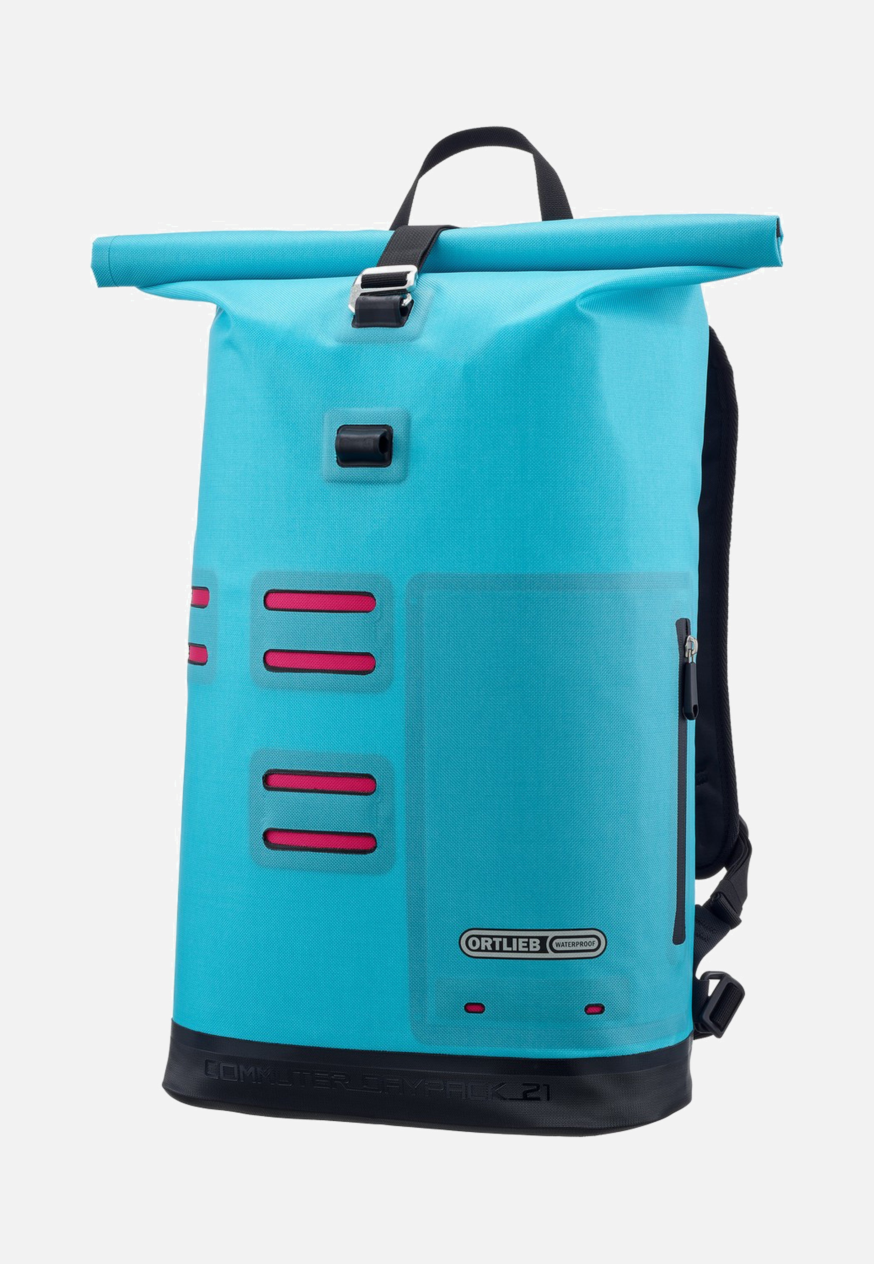 ORTLIEB - Commuter Daypack Cyber 21L Cyber Blue/Pink - Rolltop Backpack | Neutral-Image