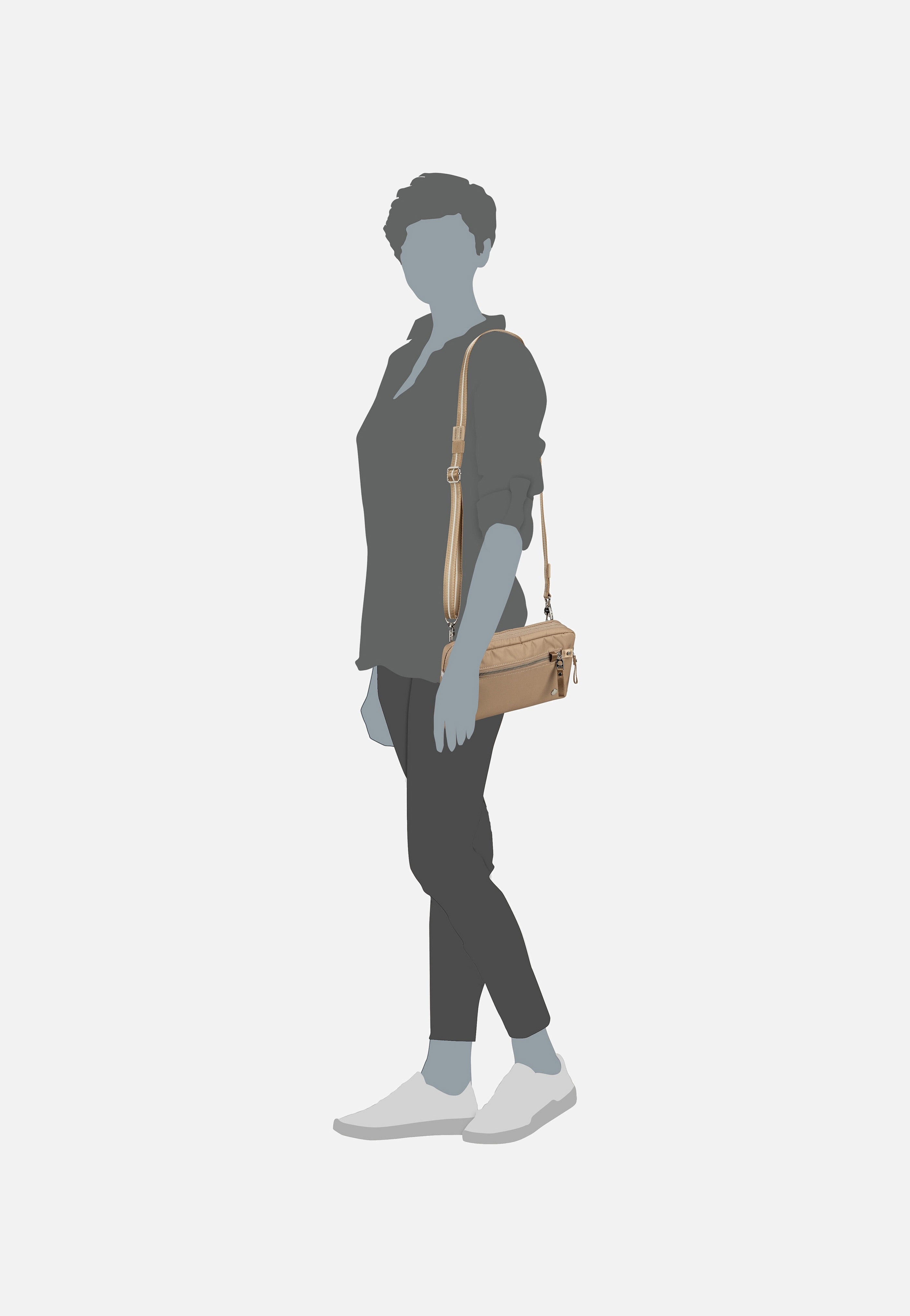Pacsafe W 3-in1 sling Taupe Umhängetasche