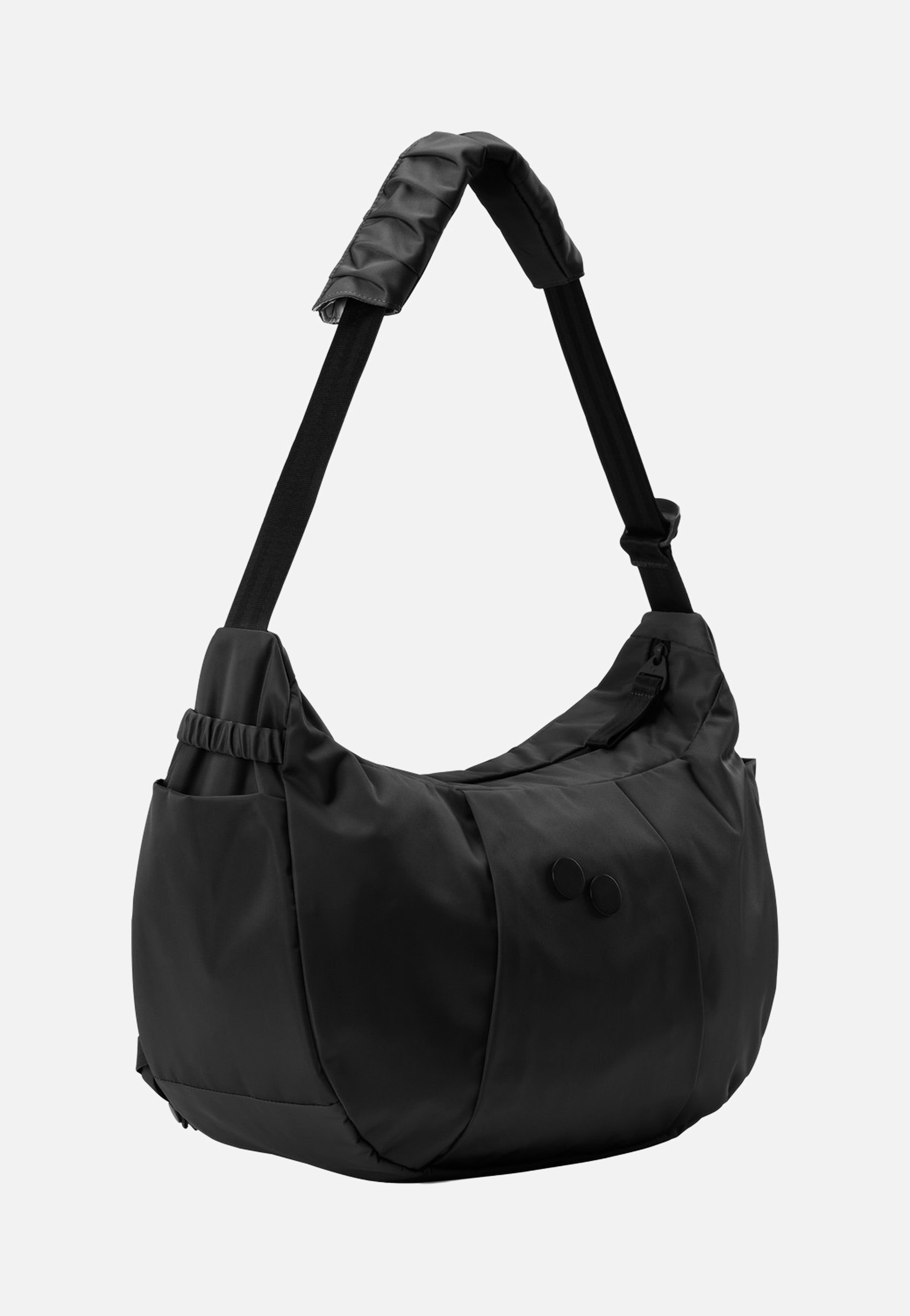 pinqponq Krumm Large Changeant Glazed Black Hobo Bag