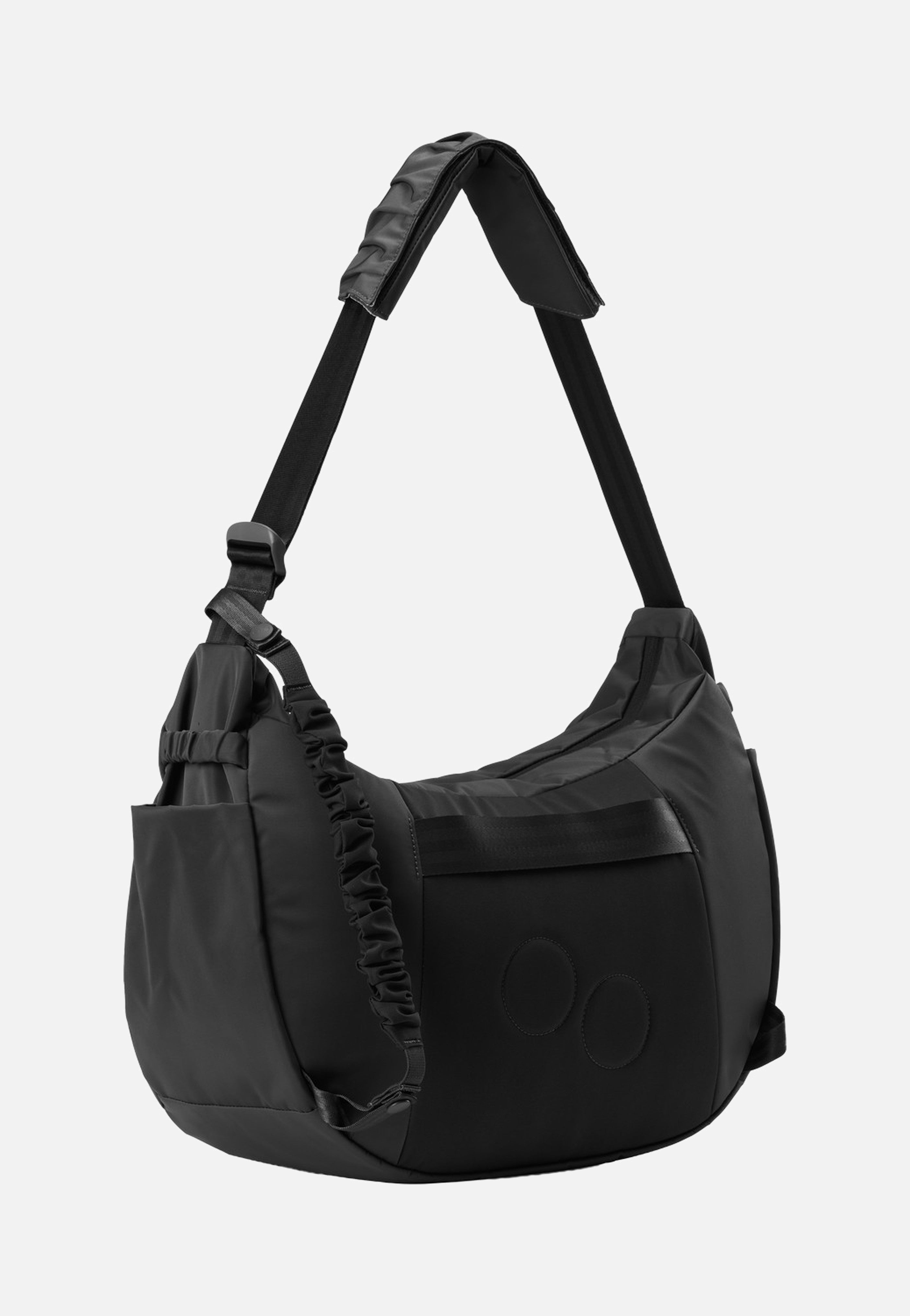pinqponq Krumm Large Changeant Glazed Black Hobo Bag