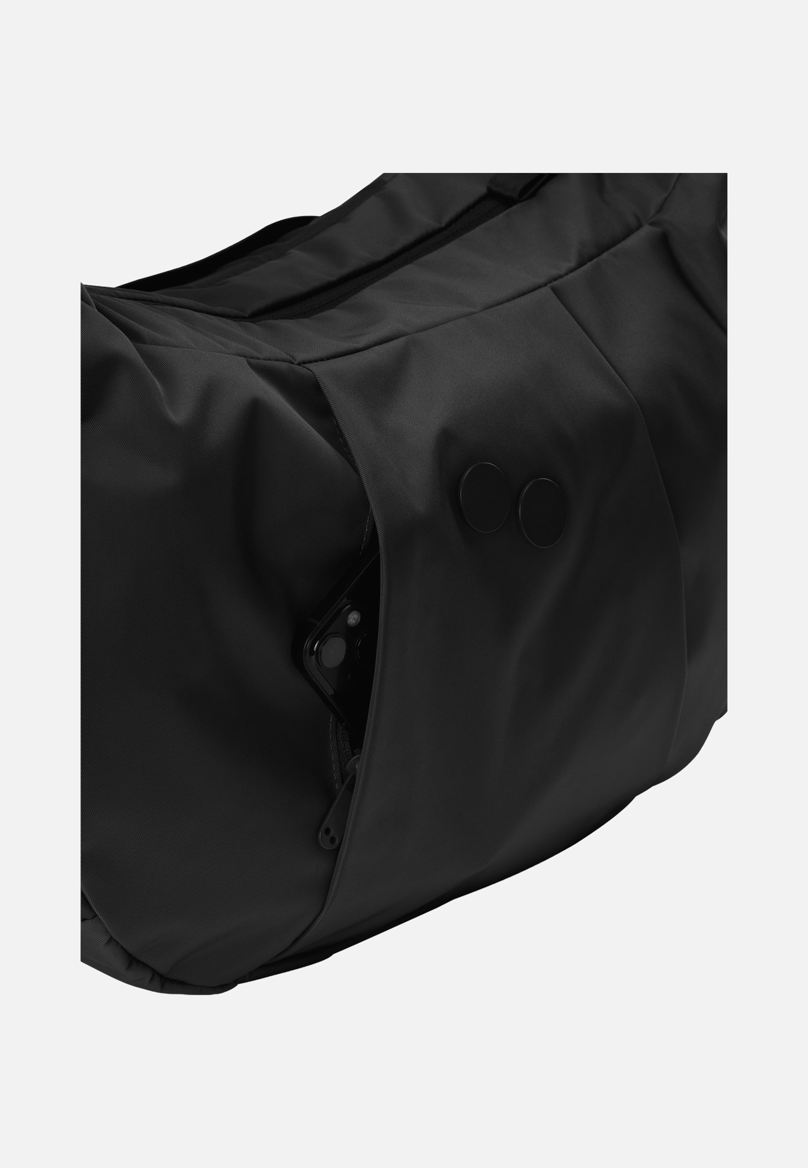 pinqponq Krumm Large Changeant Glazed Black Hobo Bag