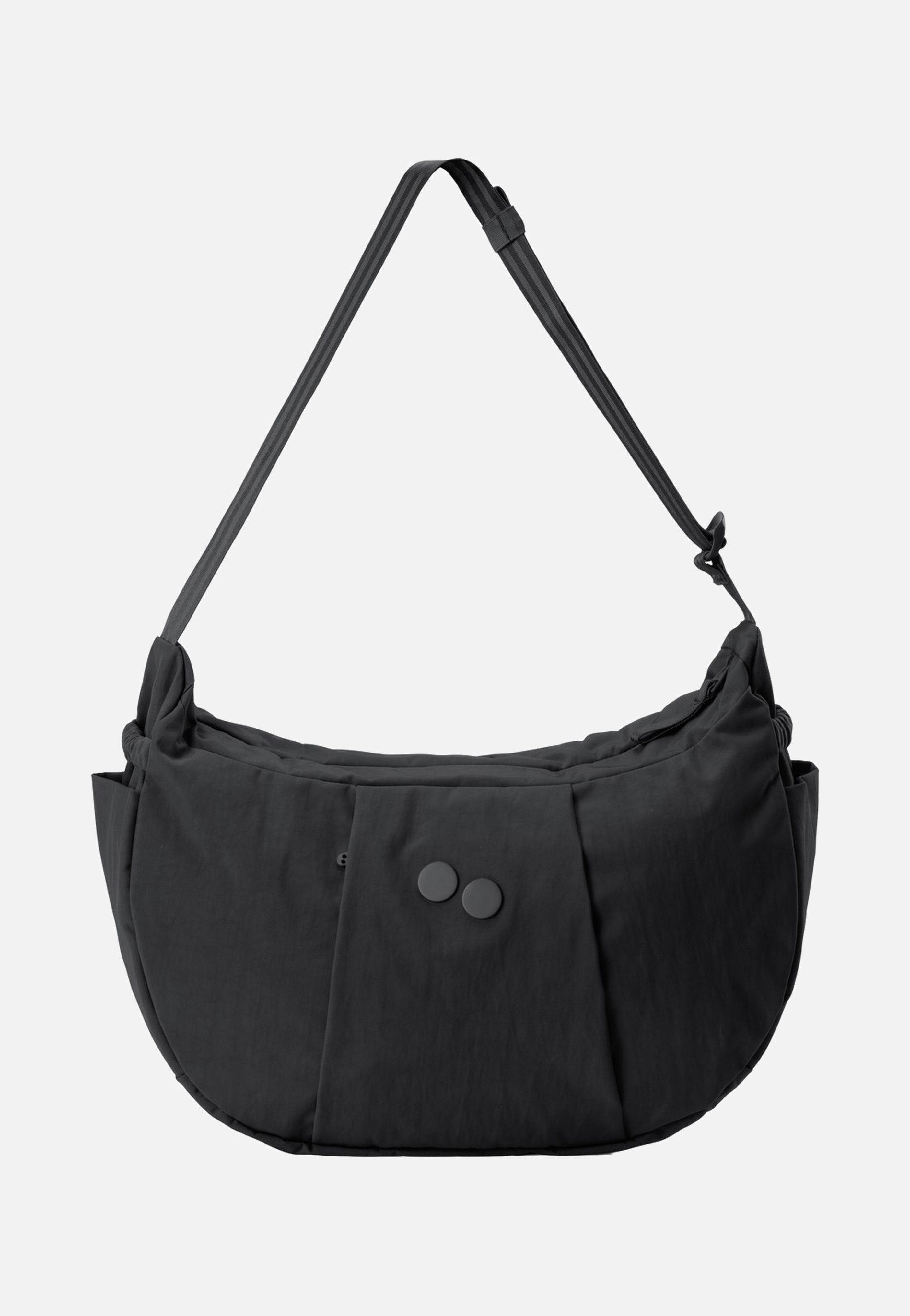 pinqponq Krumm Large Crinkle Black Hobo Bag