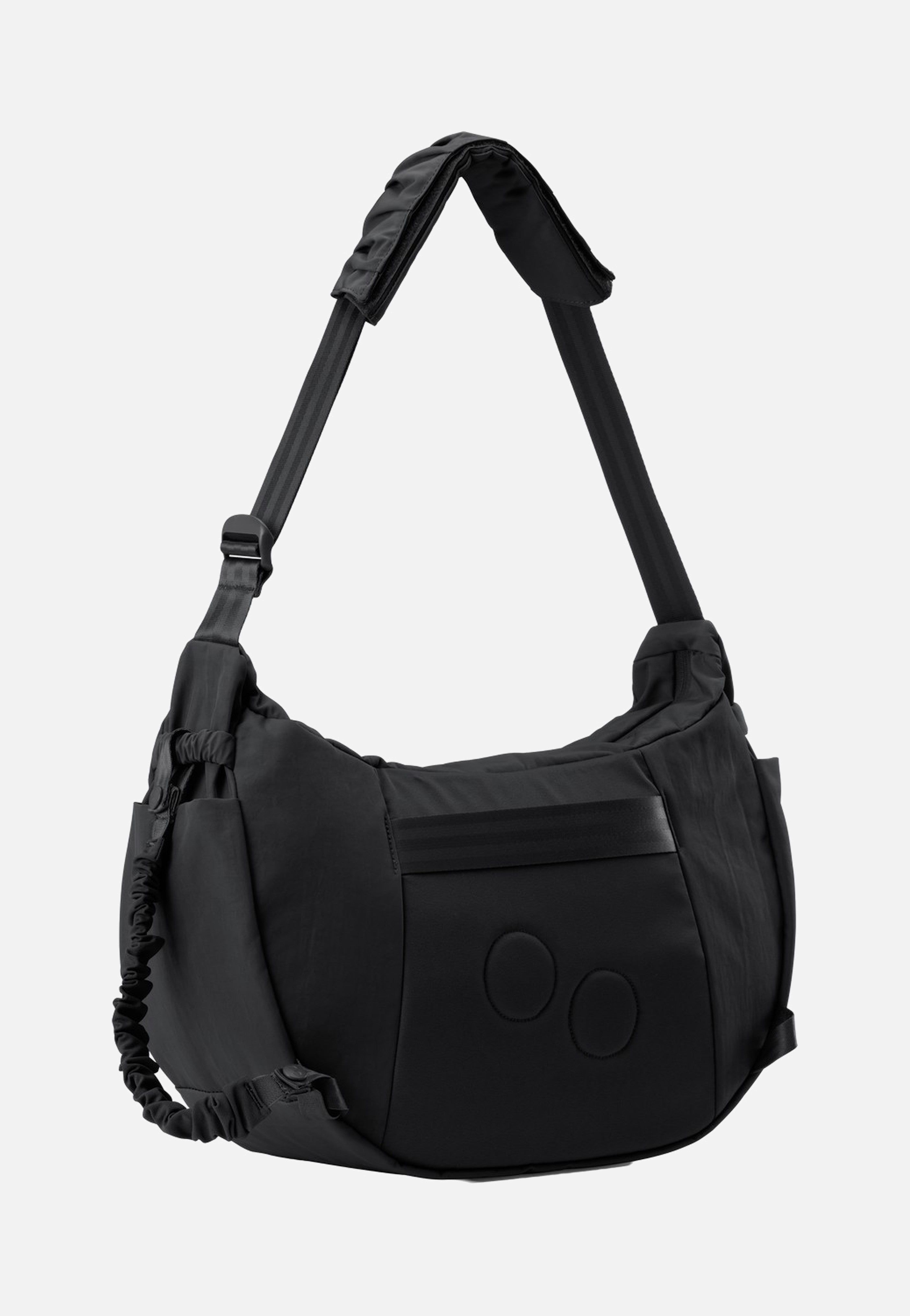 pinqponq Krumm Large Crinkle Black Hobo Bag