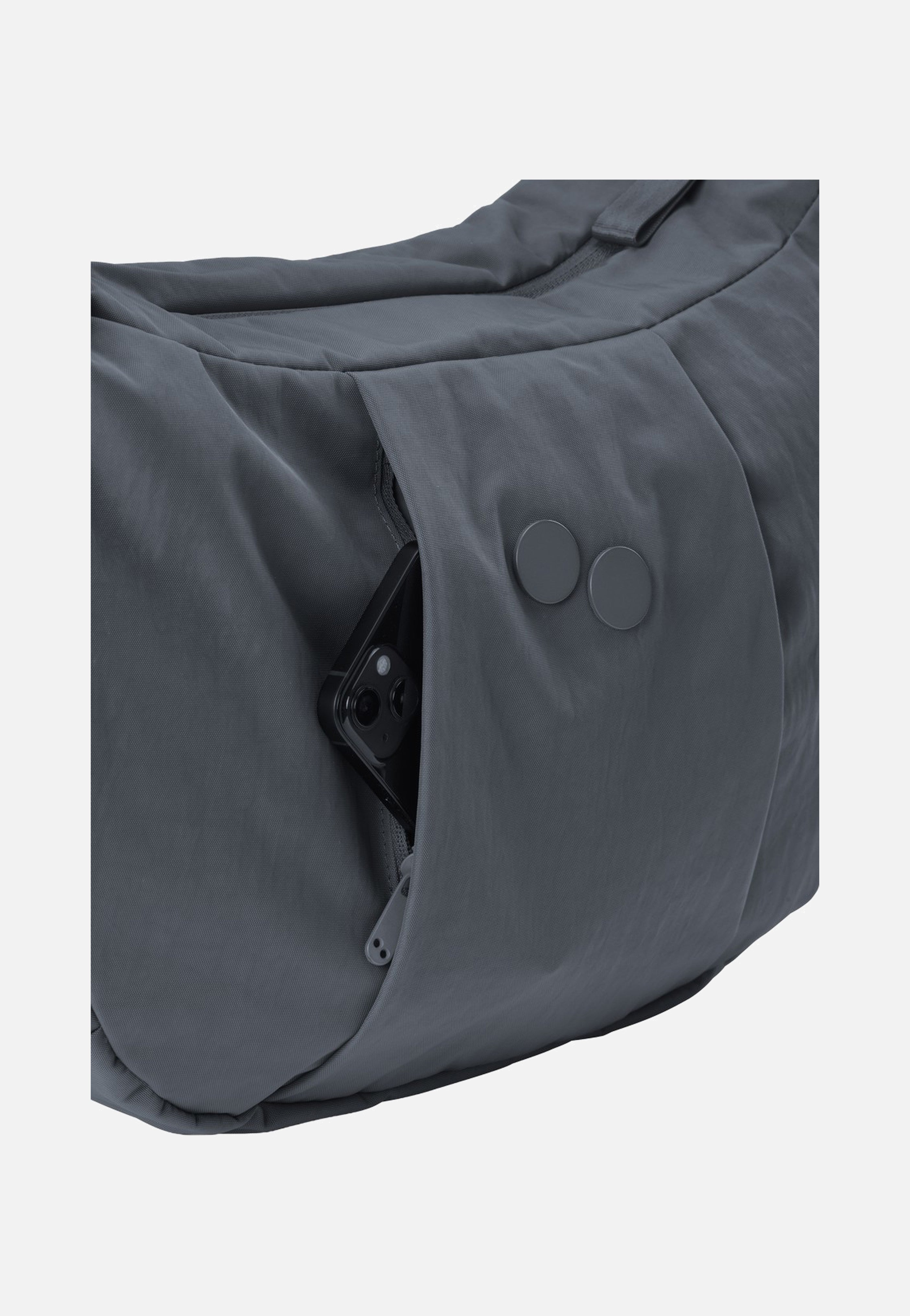 pinqponq Krumm Large Crinkle Grey Hobo Bag