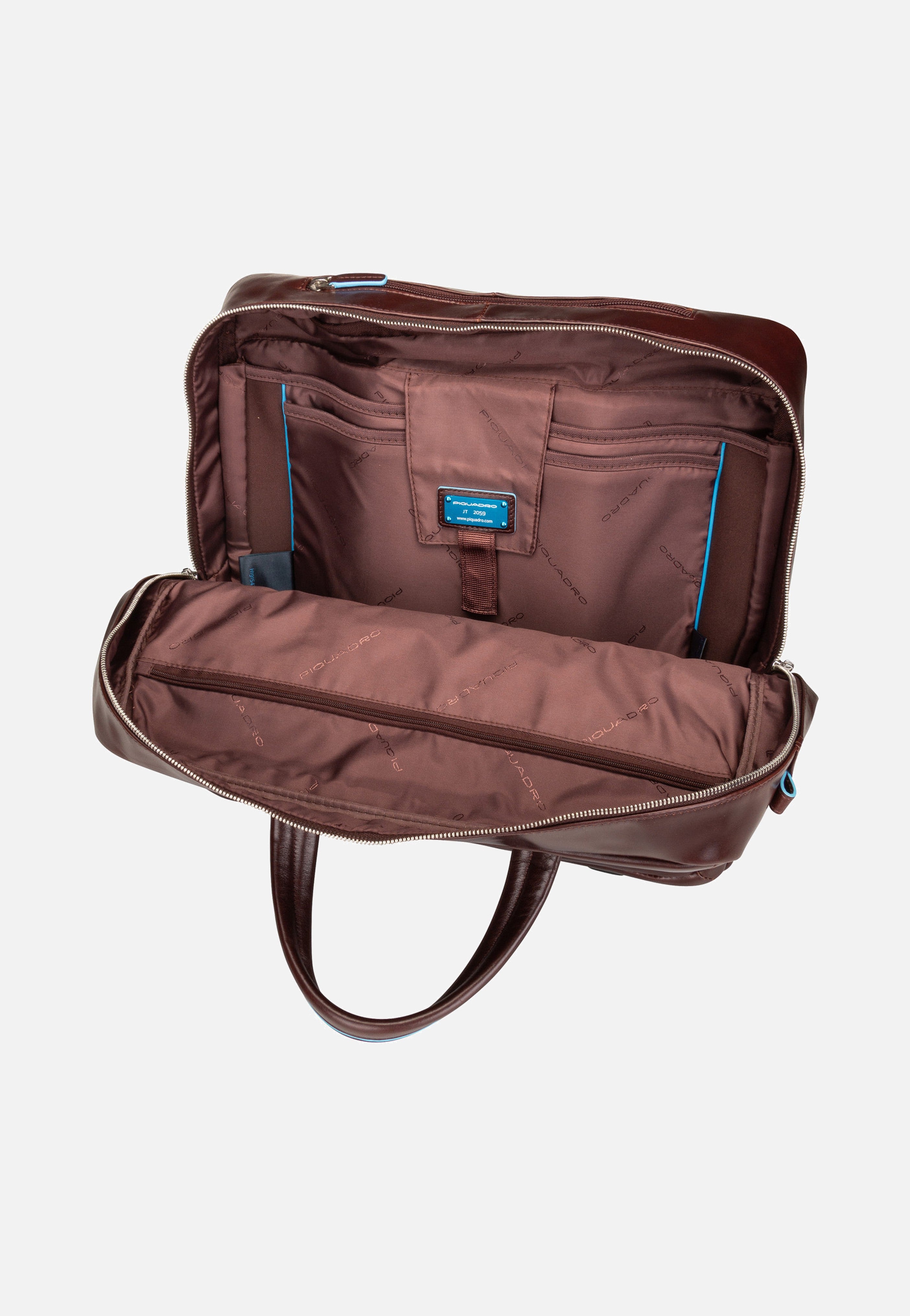 Piquadro - Blue Square Wheeled 4729 Mogano - Pilot Case | Men-Image