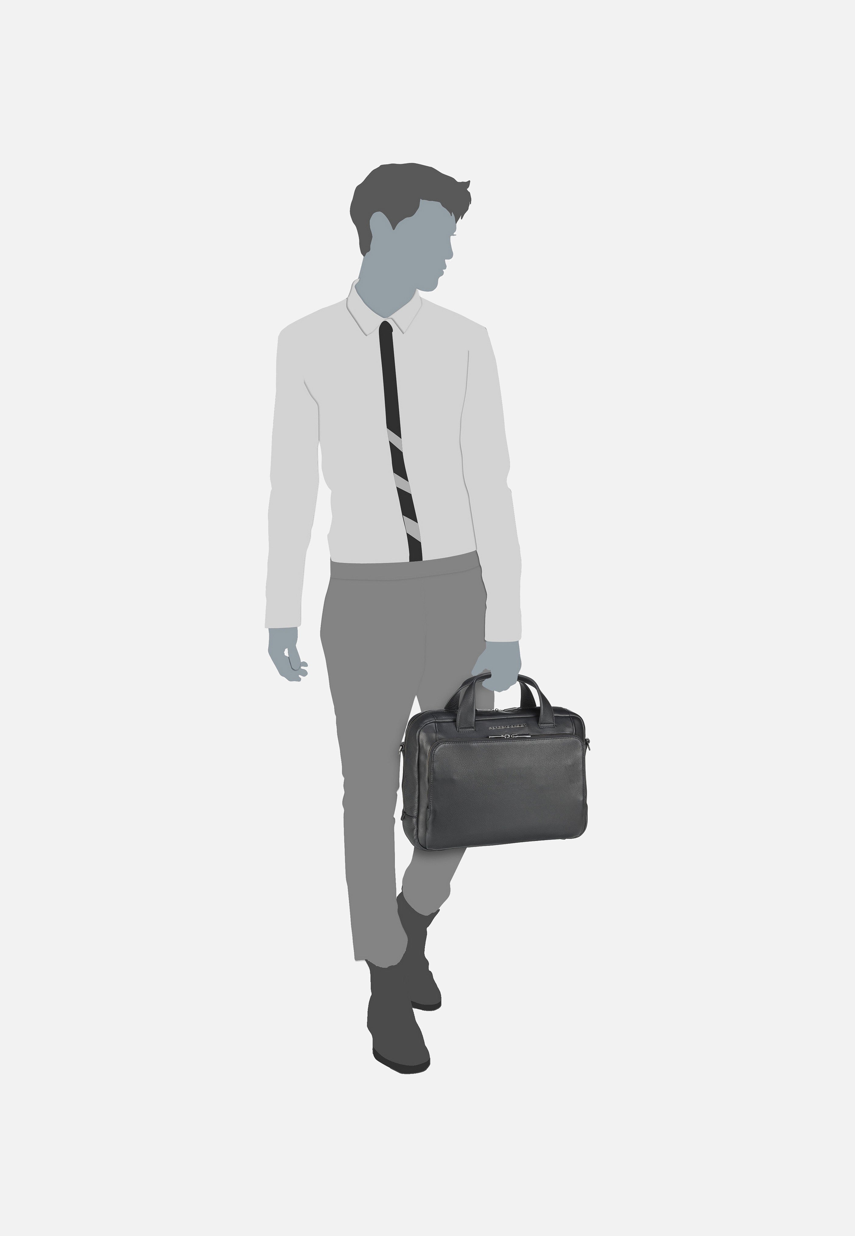 Porsche Design - Roadster Leather S 1500 Black - Briefcase | Men-Image