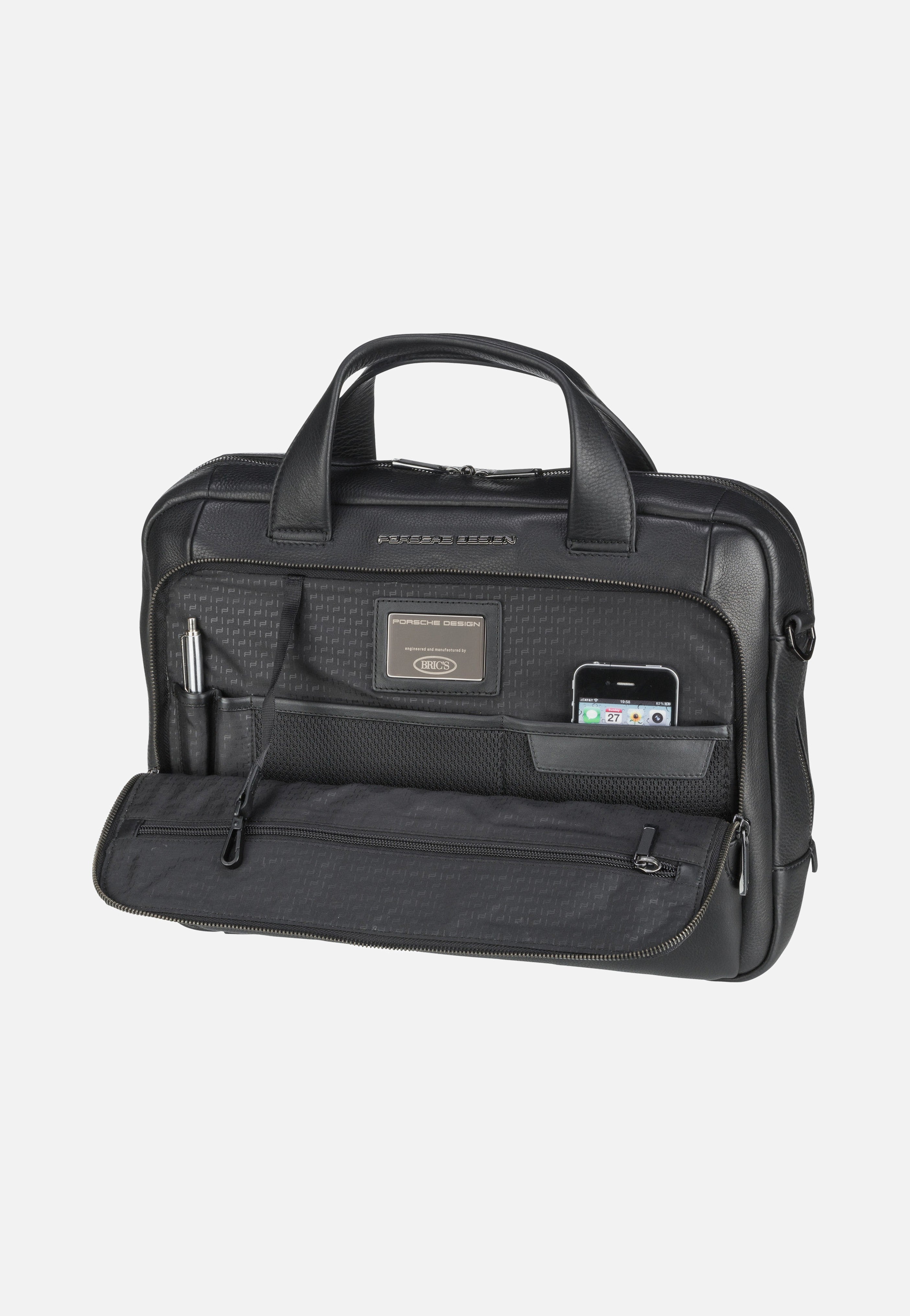 Porsche Design - Roadster Leather S 1500 Black - Briefcase | Men-Image