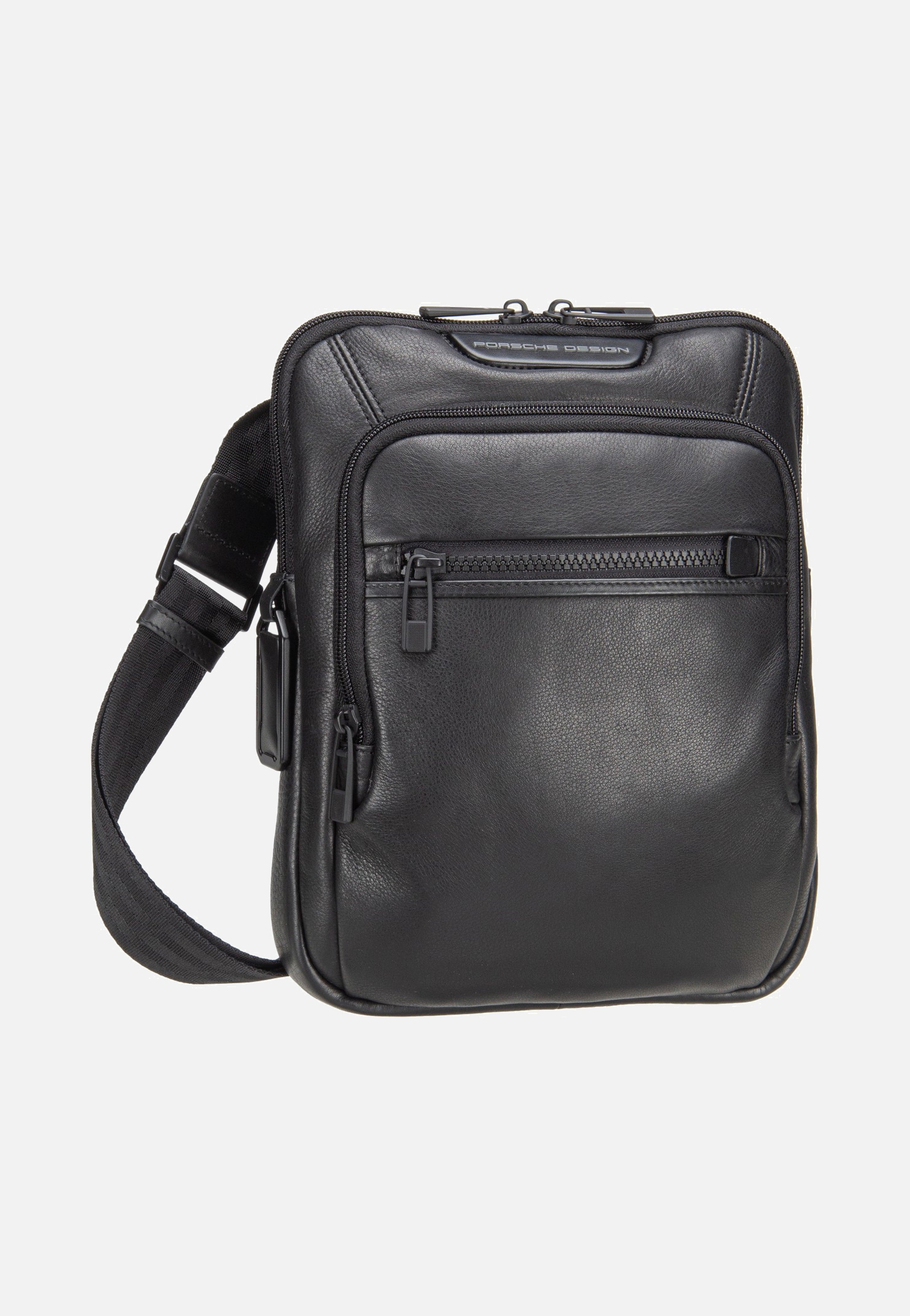 Porsche Design Roadster Leather Evo Shoulder Black Umhängetasche