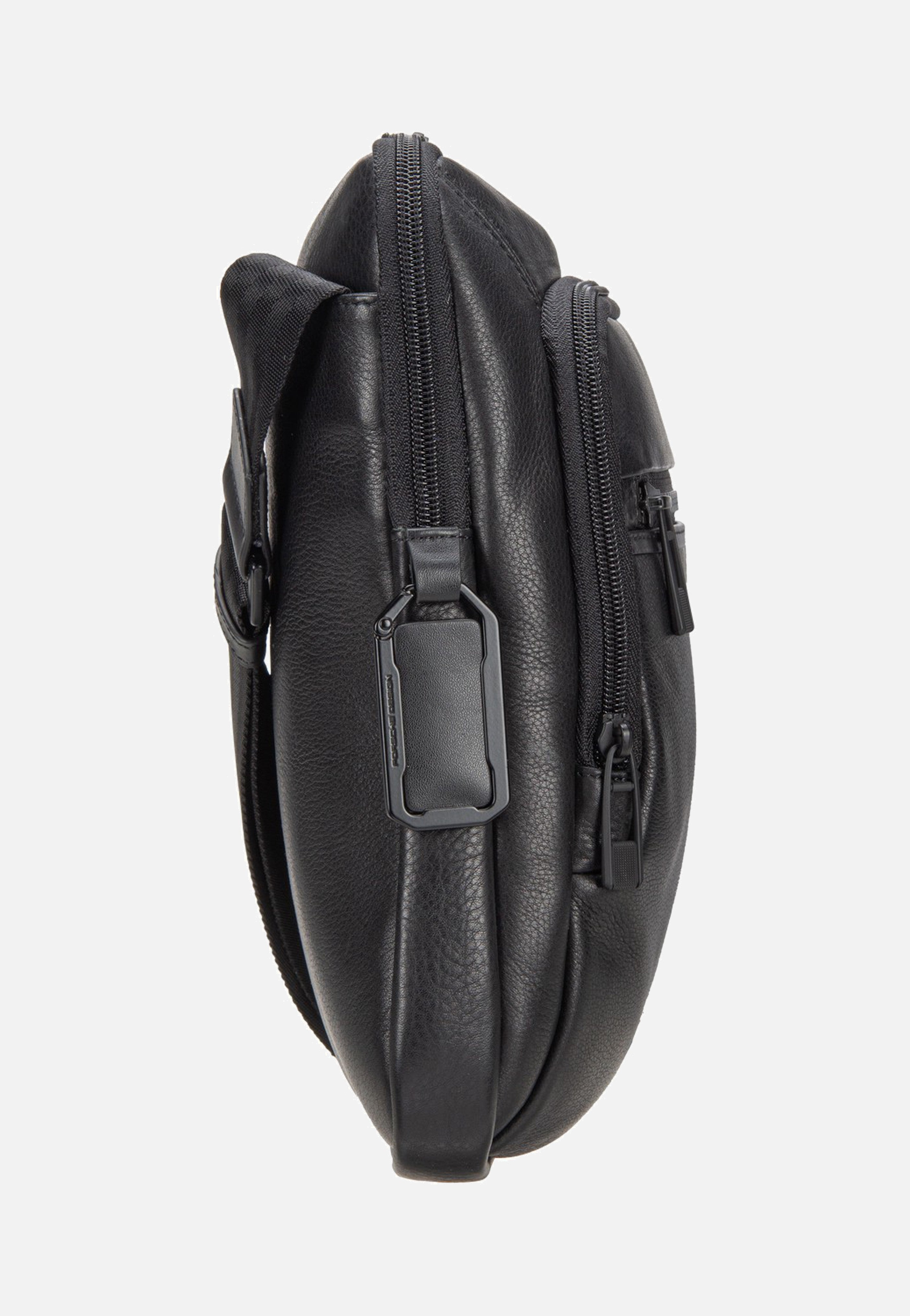 Porsche Design Roadster Leather Evo Shoulder Black Umhängetasche