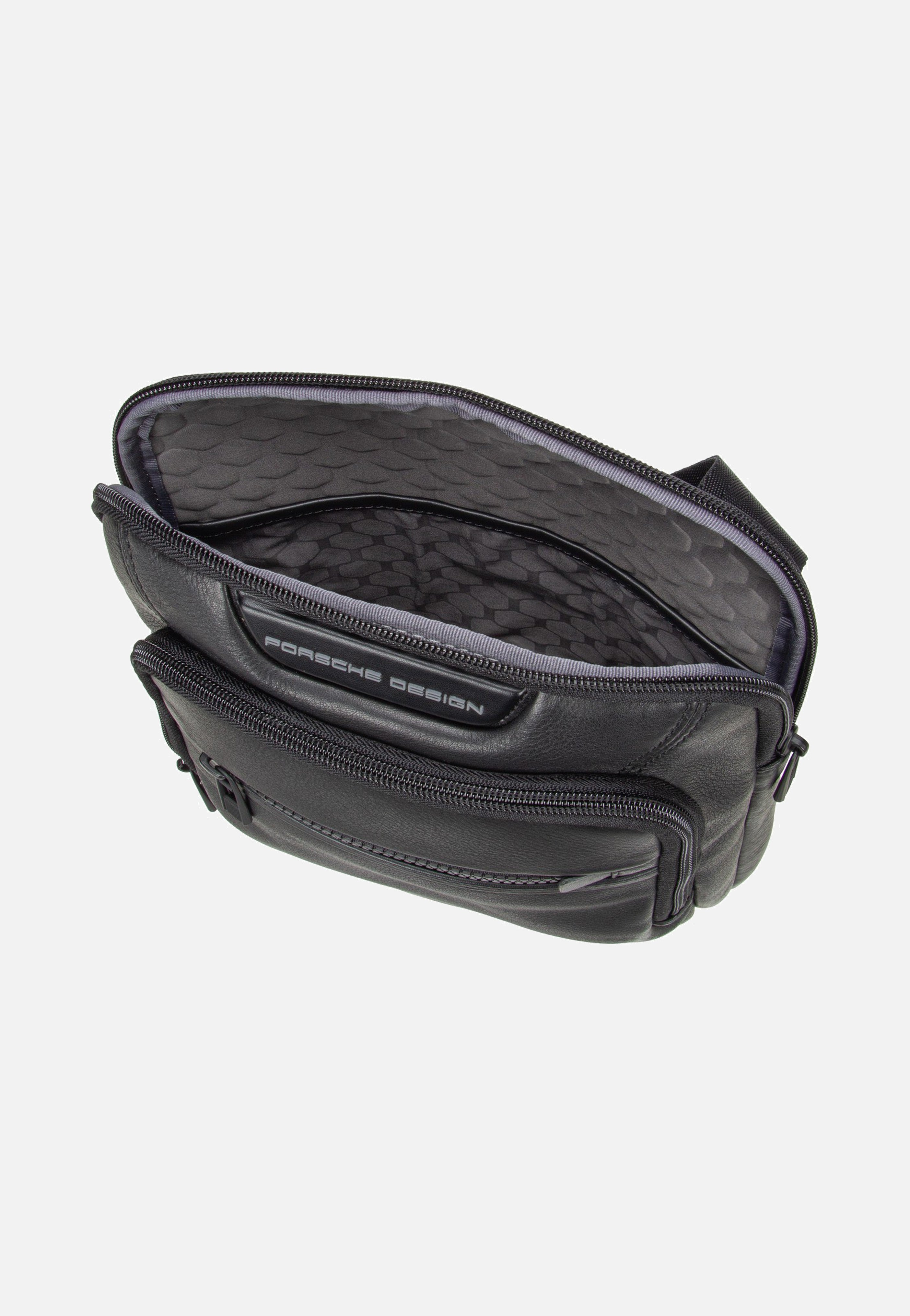 Porsche Design Roadster Leather Evo Shoulder Black Umhängetasche