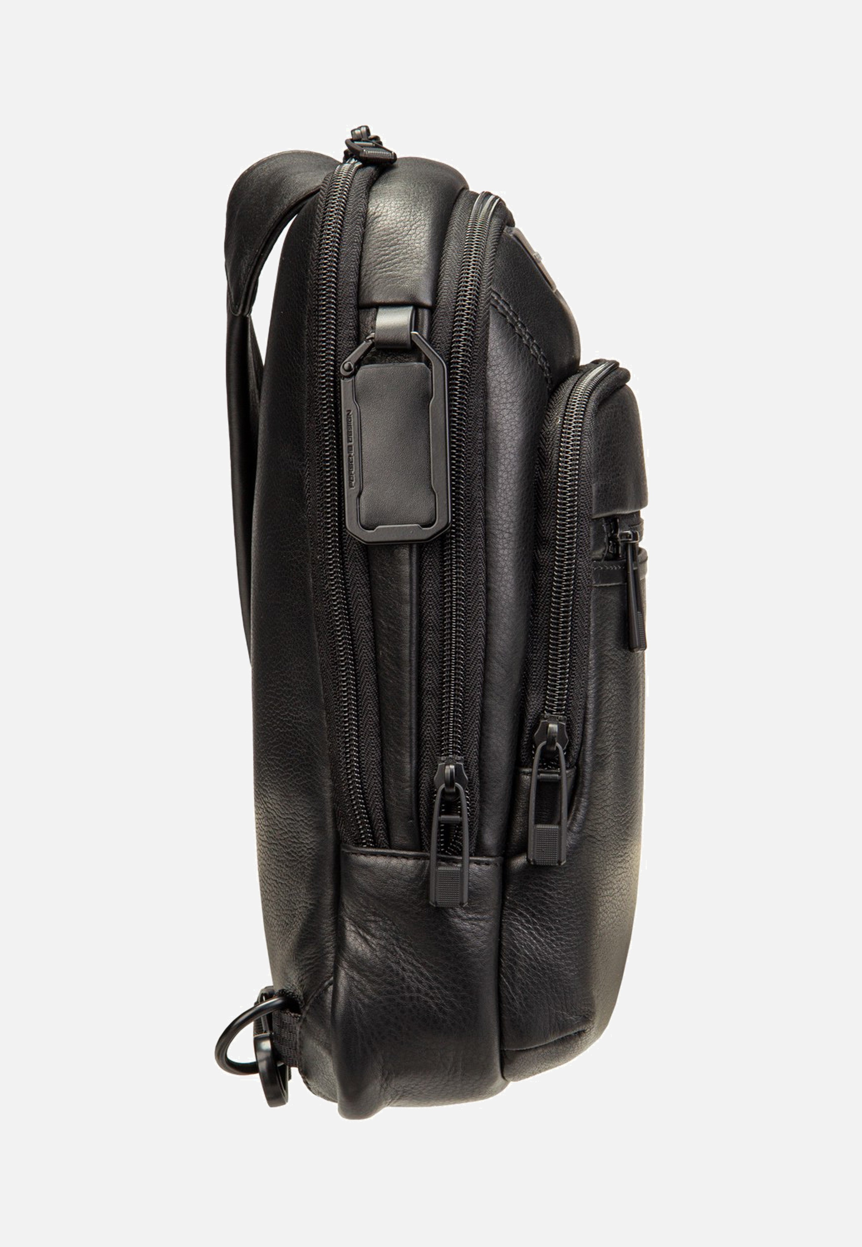 Porsche Design - Roadster Leather Evo Sling Bag Black - Sling Bag | Men-Image