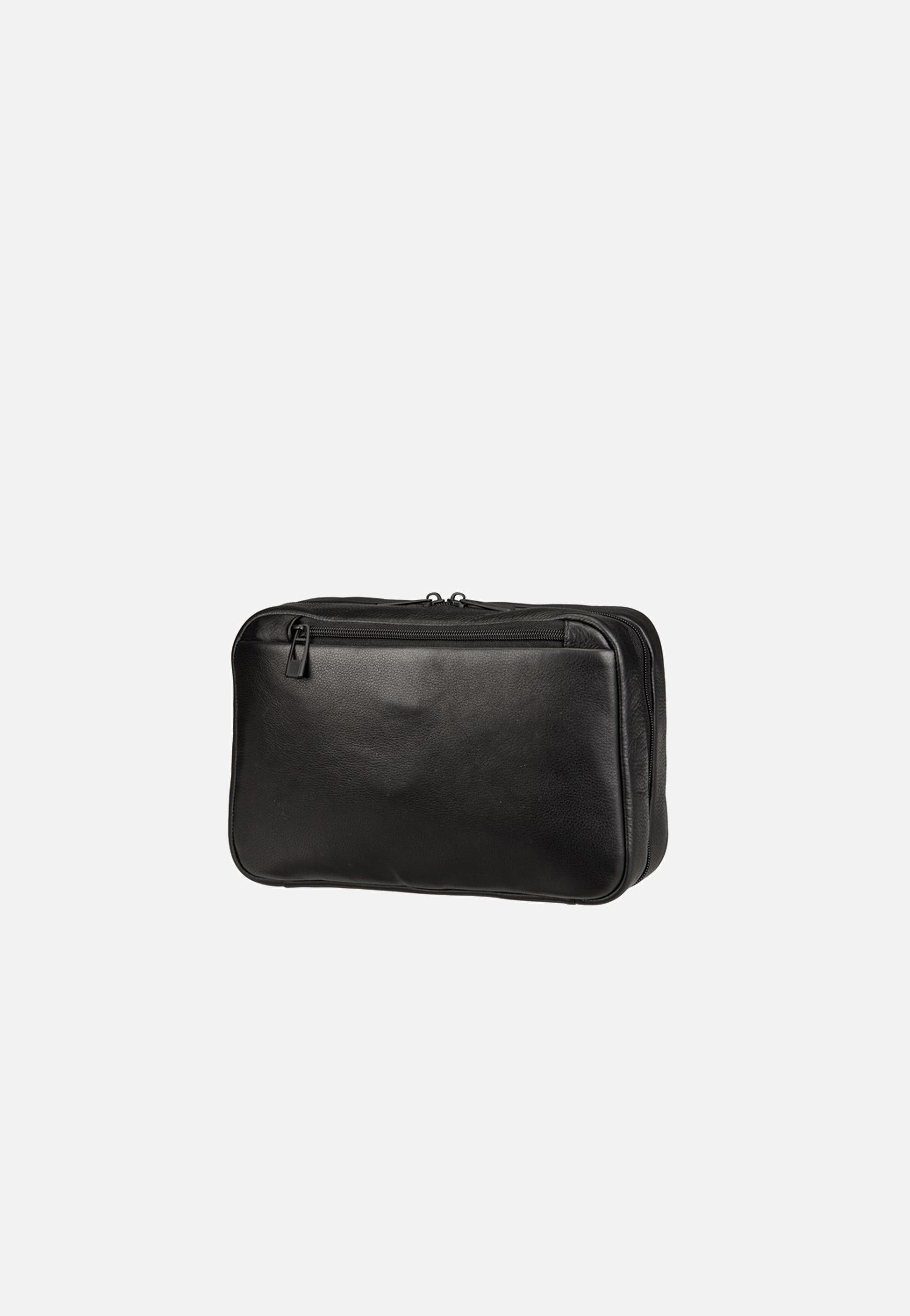Porsche Design - Roadster Leather Evo Washbag Black - Toiletry Bag | Men-Image
