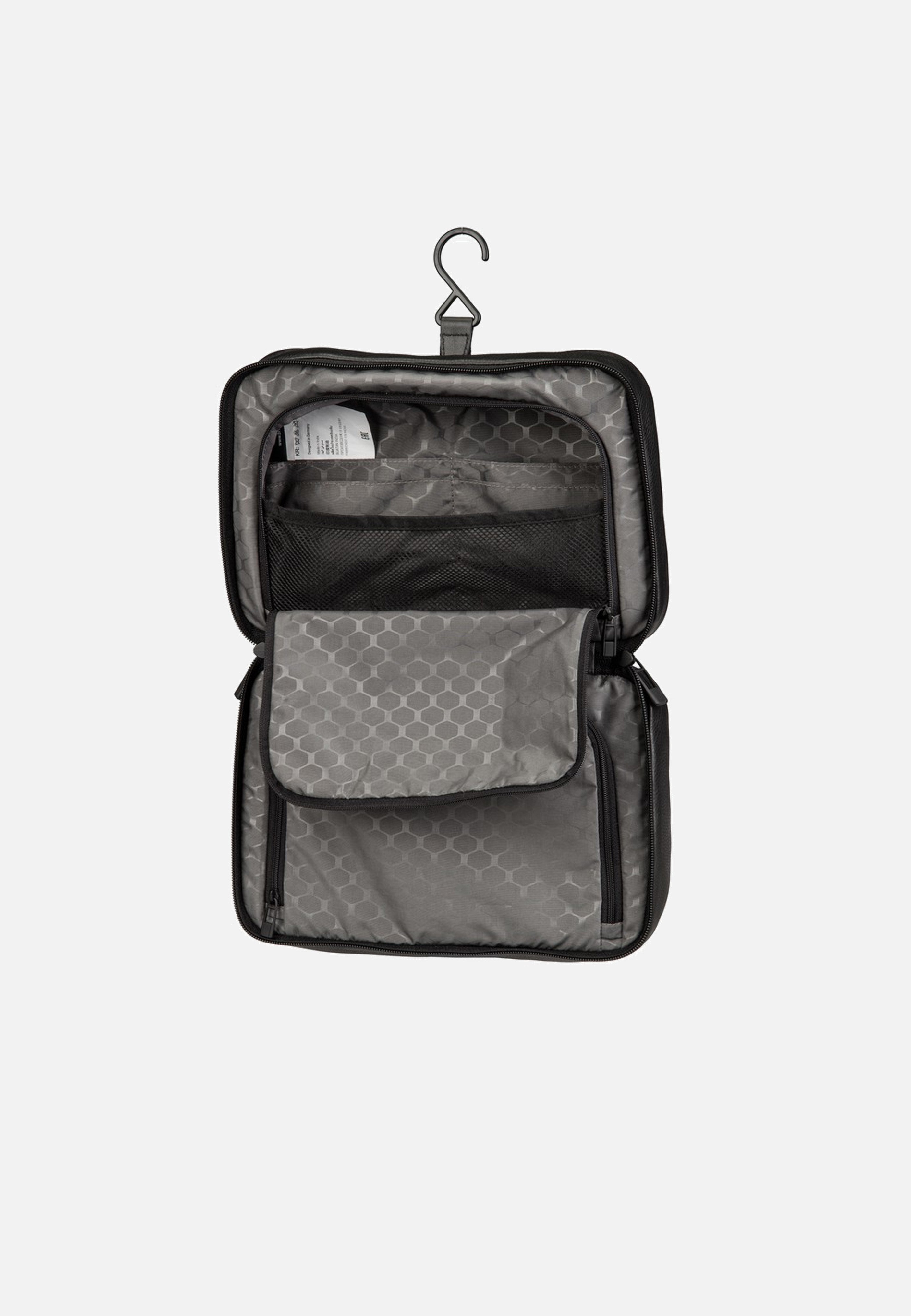 Porsche Design - Roadster Leather Evo Washbag Black - Toiletry Bag | Men-Image