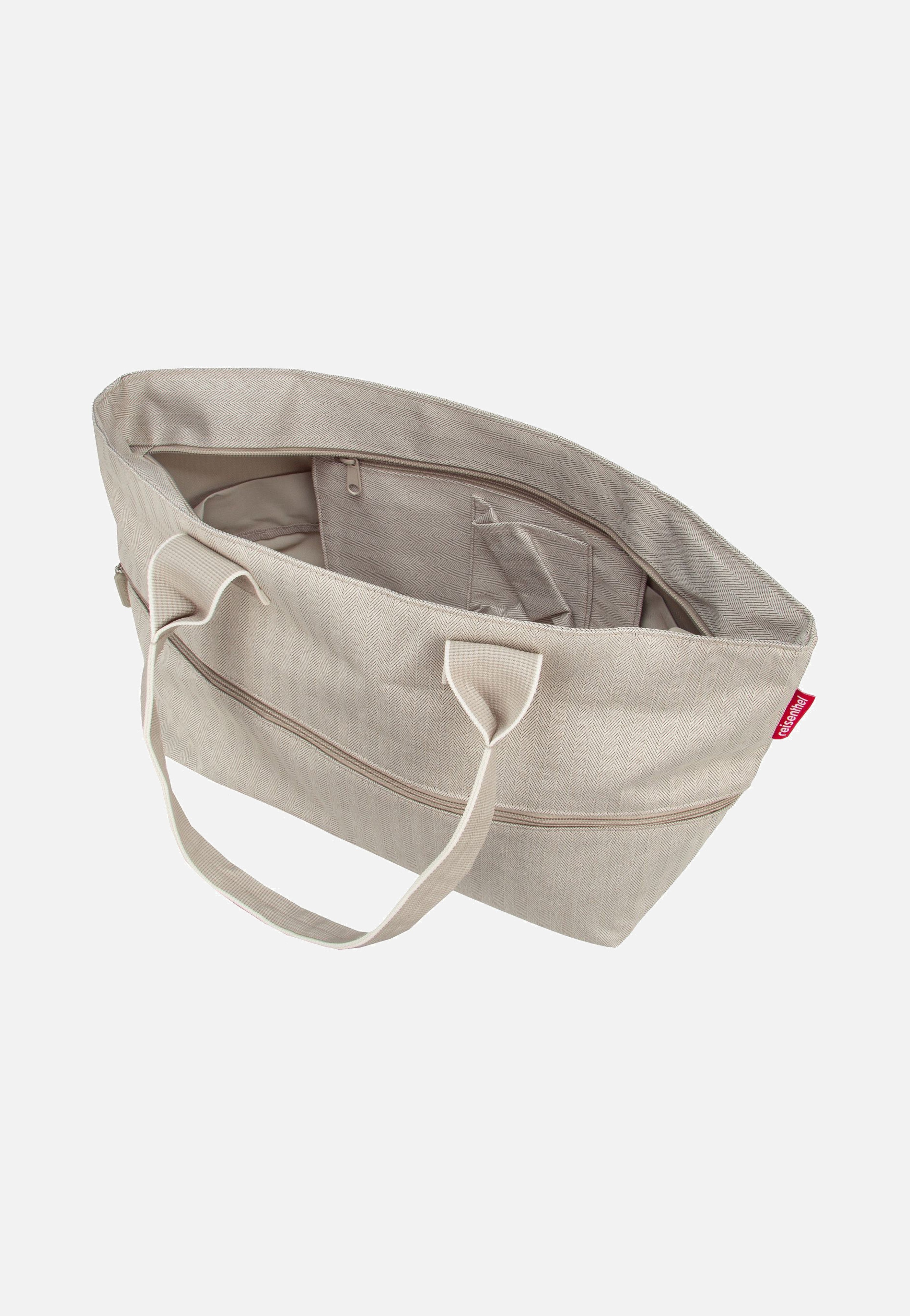 reisenthel shopper e1 Herringbone Sand Shopping Bag