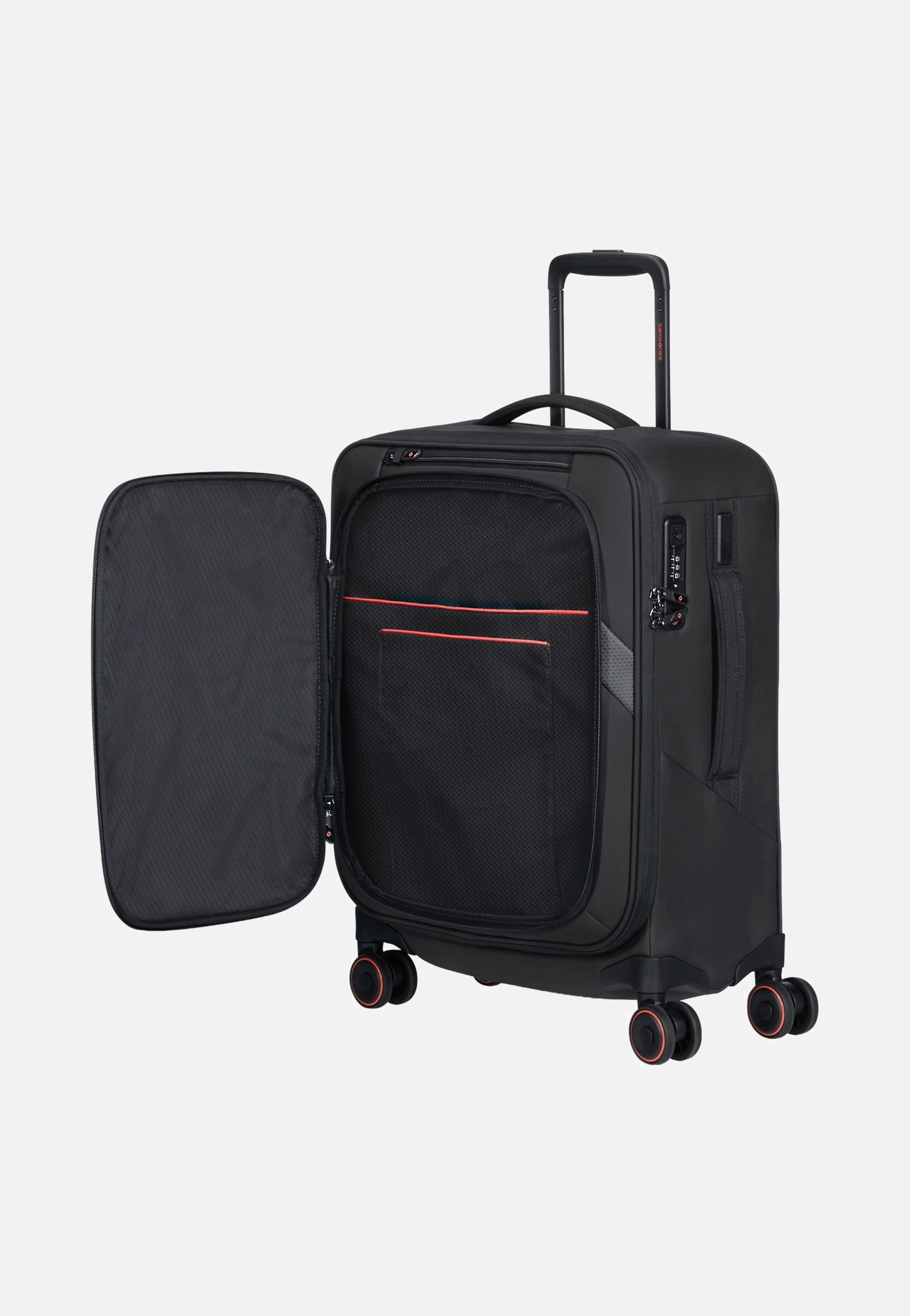 Samsonite Glazed Spinner 55/20 Exp Black Suitcase