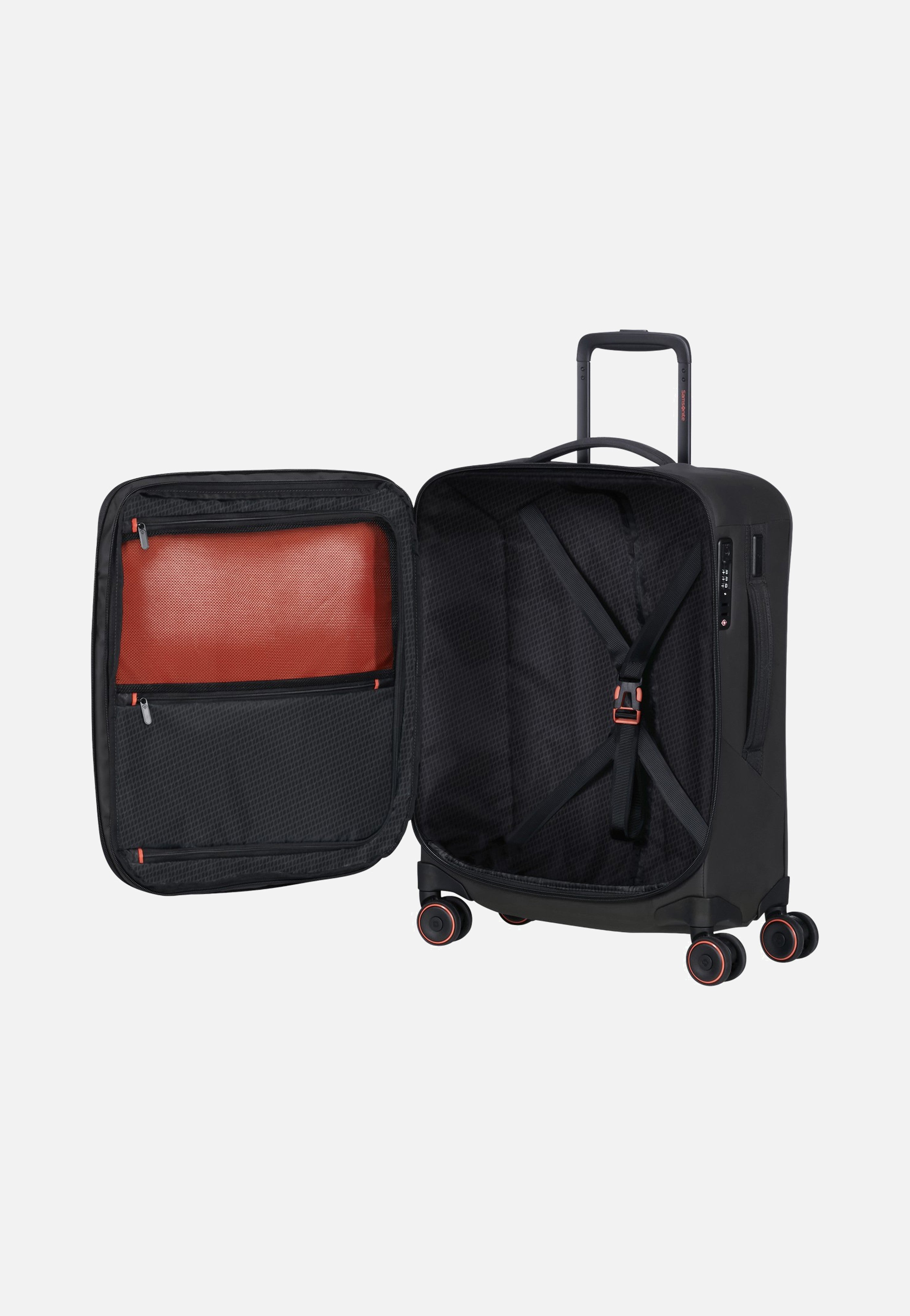 Samsonite Glazed Spinner 55/20 Exp Black Suitcase