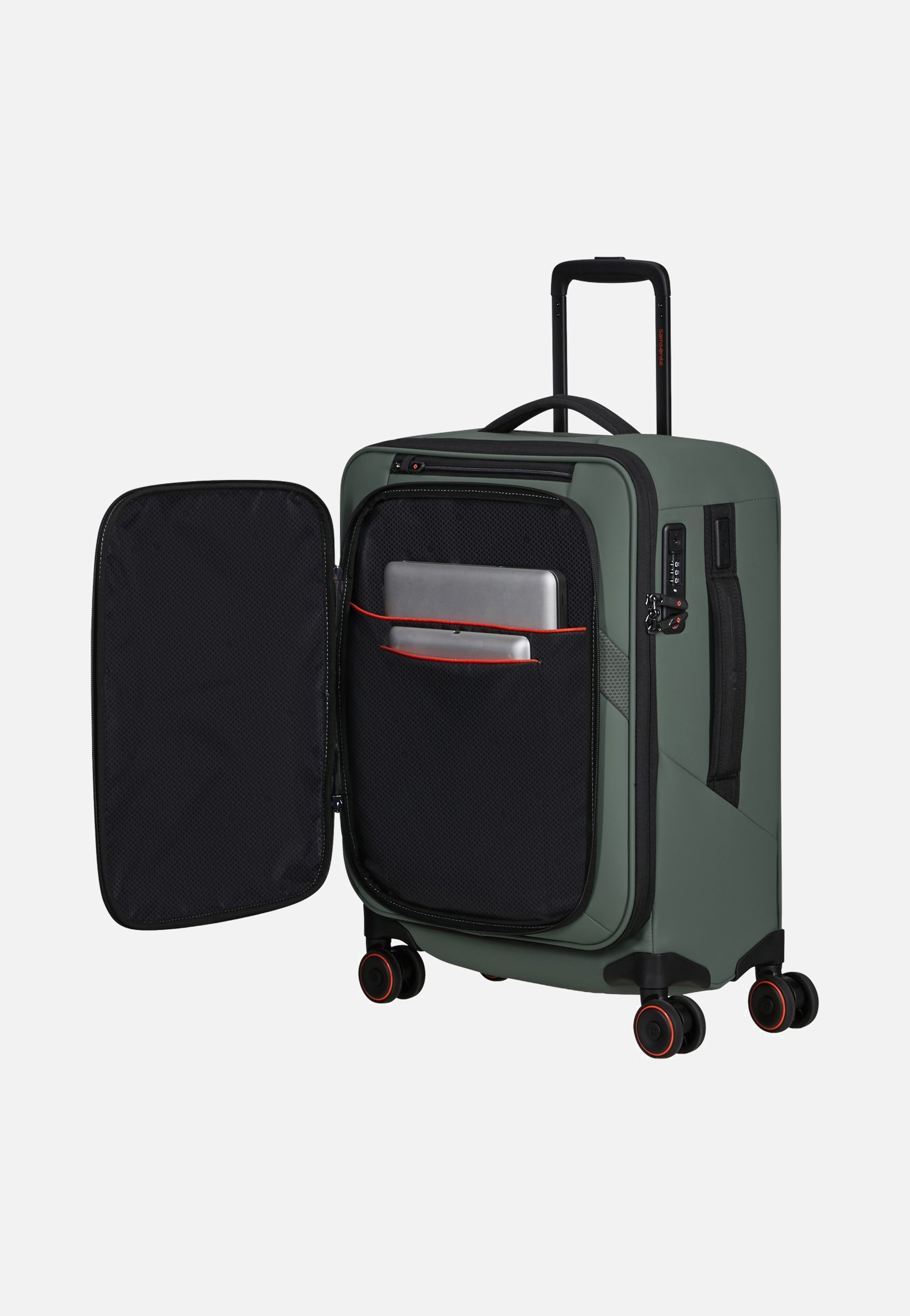 Samsonite Glazed Spinner 55/20 Exp Sage Green Suitcase