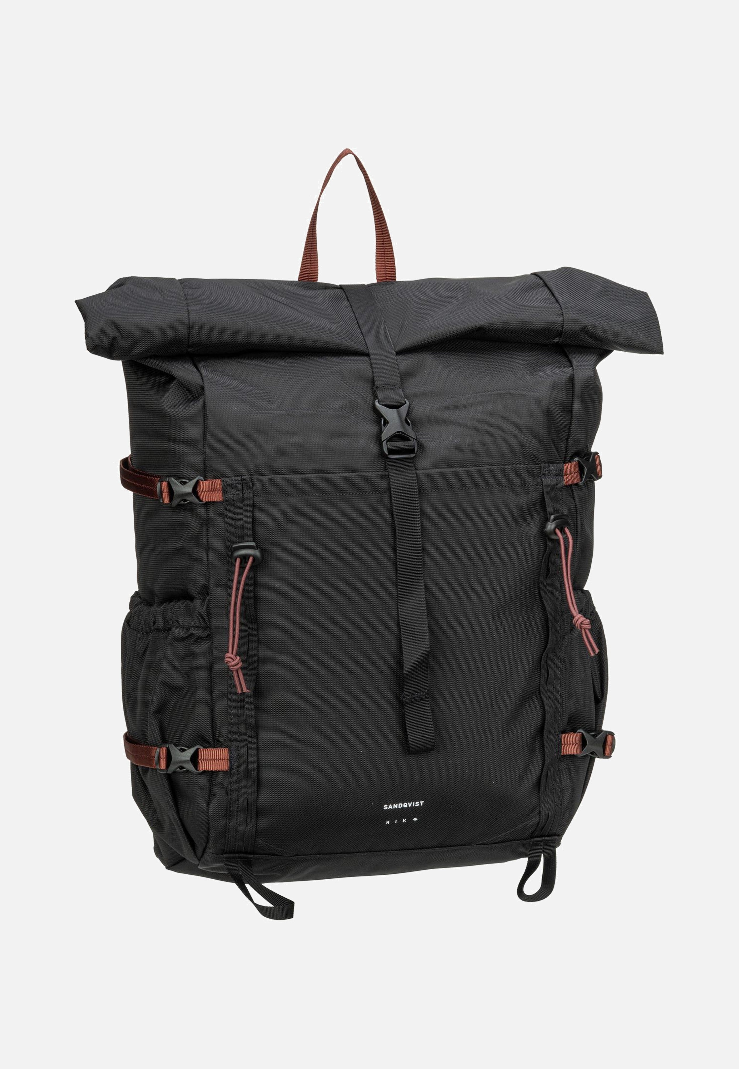 Sandqvist - Forest Hike Black - Rolltop Backpack | Neutral-Image