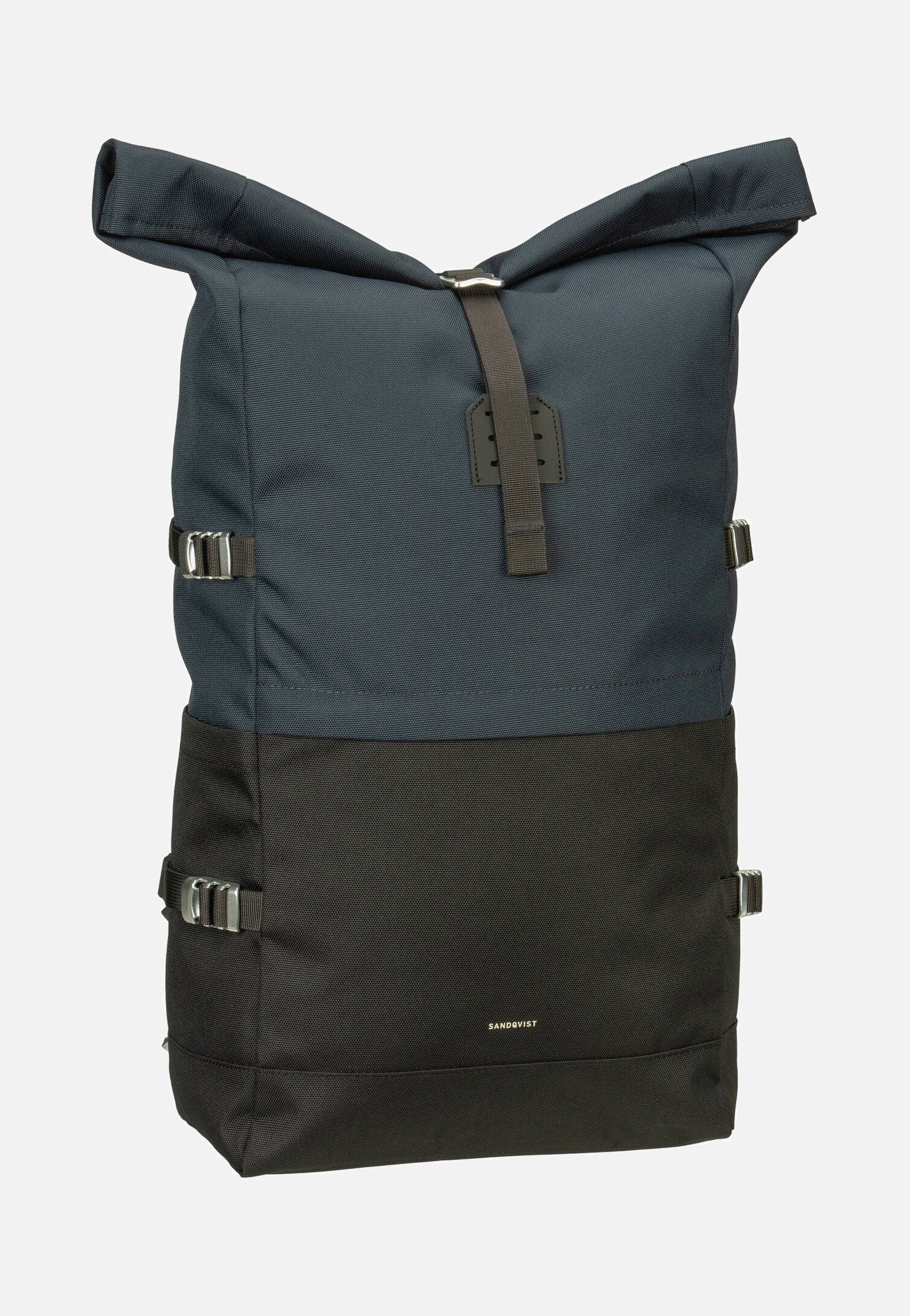Sandqvist - Icon BP L Multi Black/Navy - Rolltop Backpack | Neutral-Image