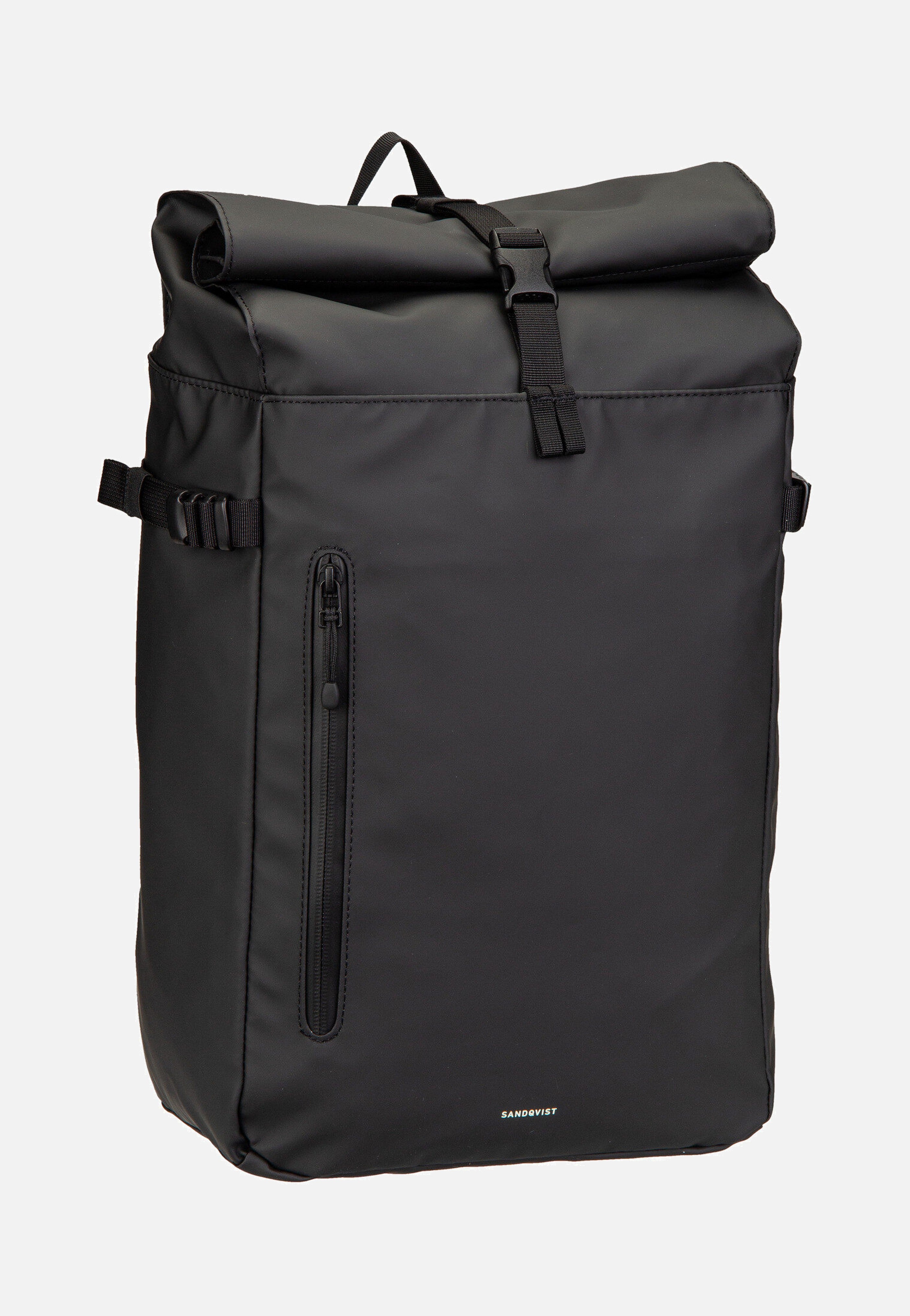 Sandqvist Stream Slim Rolltop M Black Rucksack