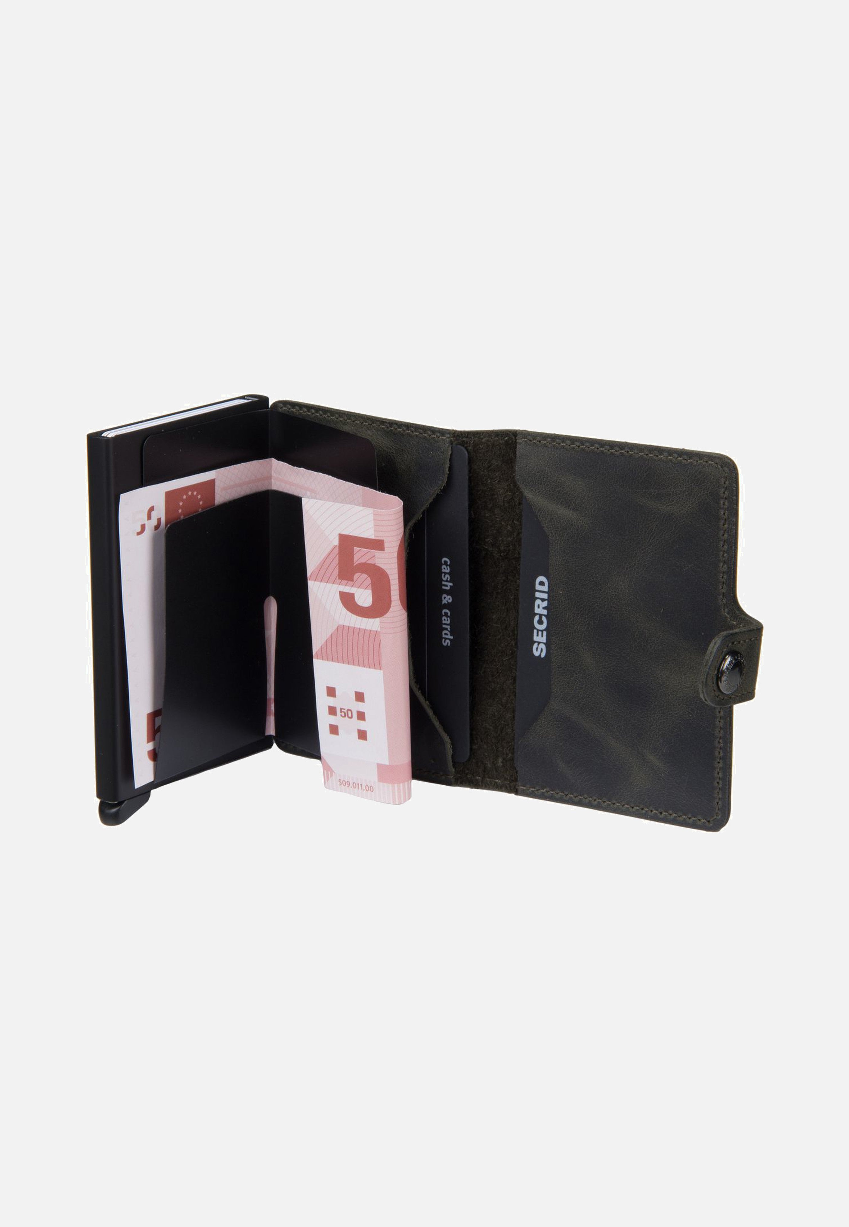 Secrid Miniwallet Vintage Olive-Black Portemonnaie