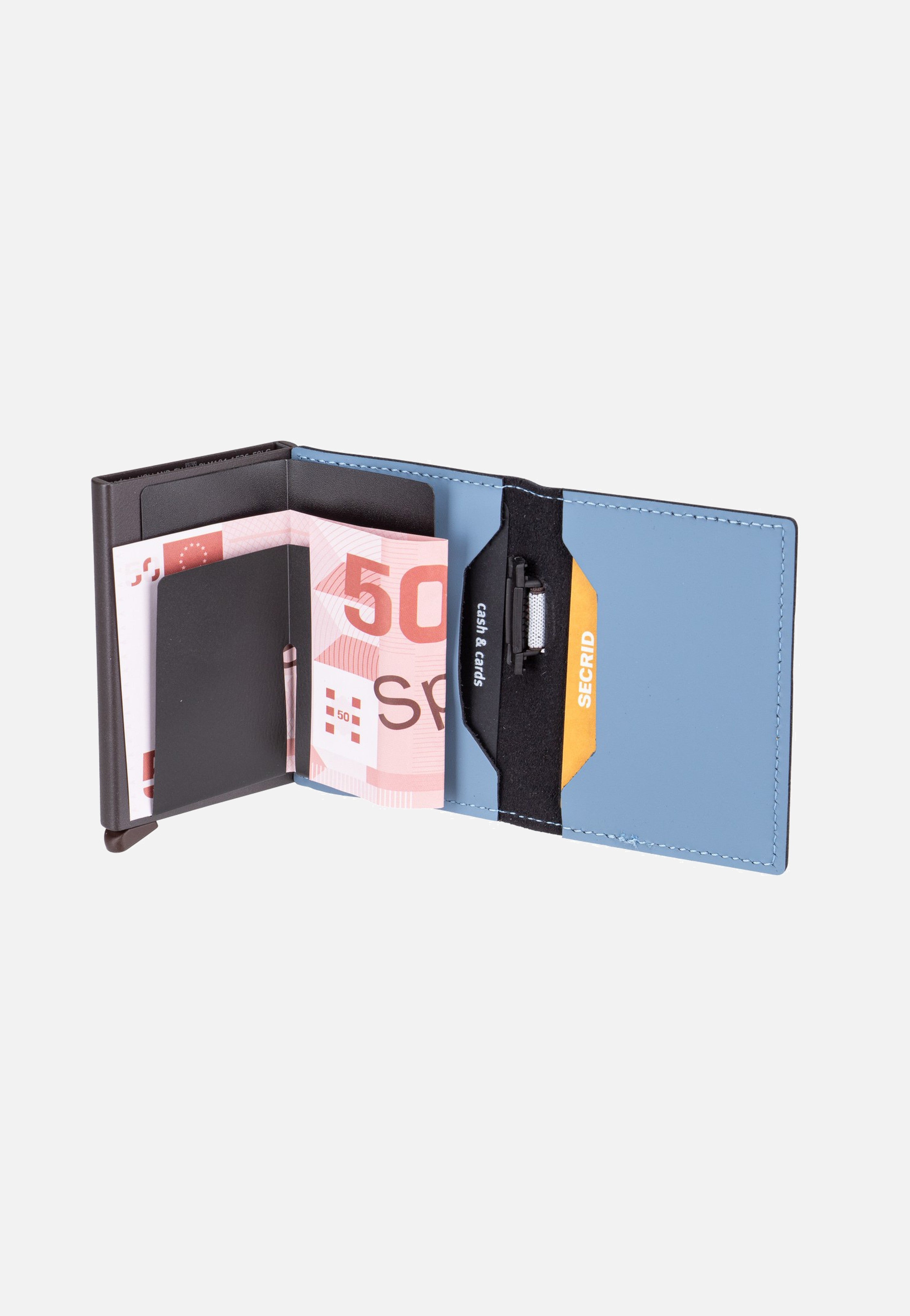 Secrid Bandwallet Matte Steel Blue-Brown Portemonnaie