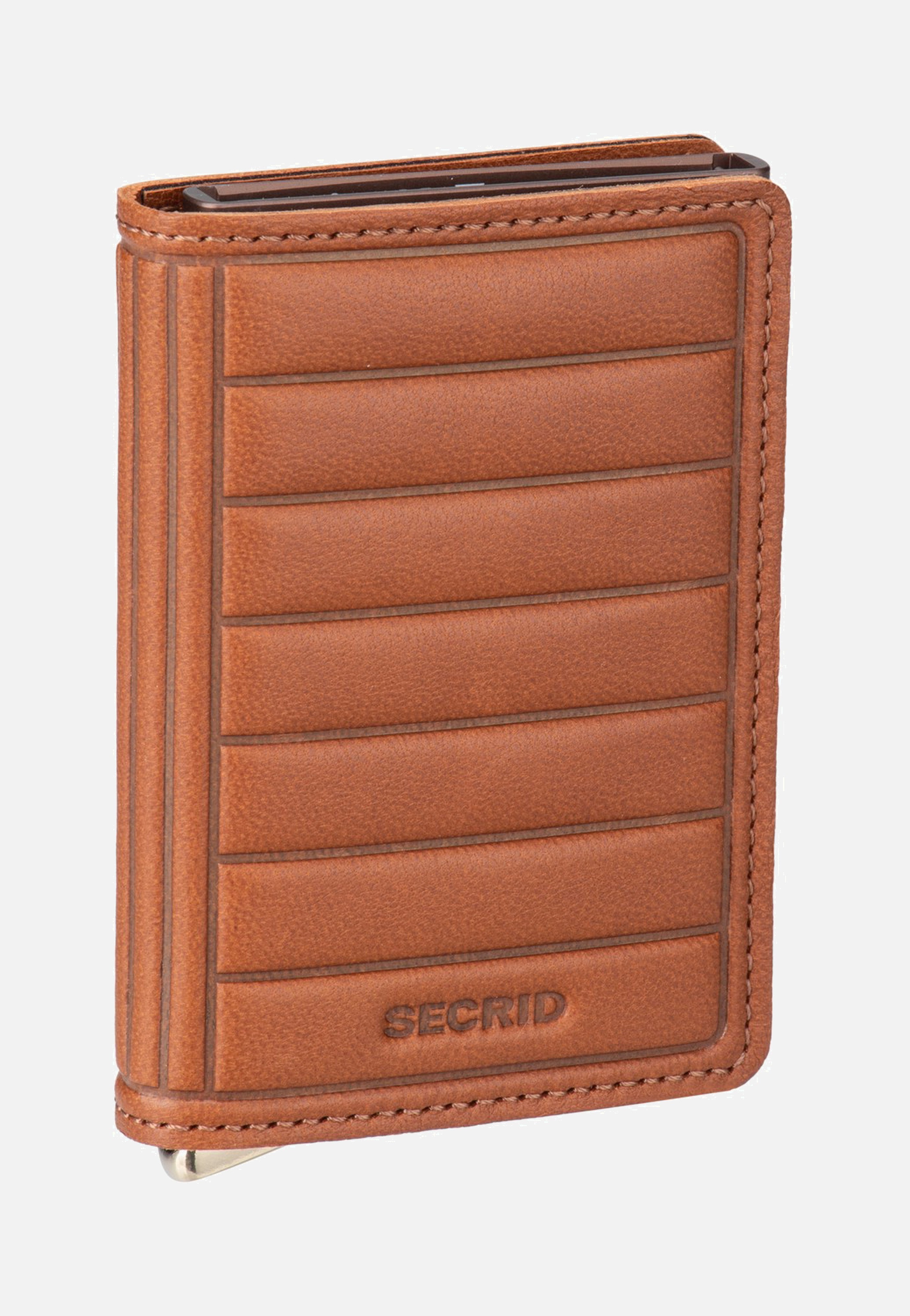 Secrid Slimwallet Emboss Lines Cognac+ Portemonnaie