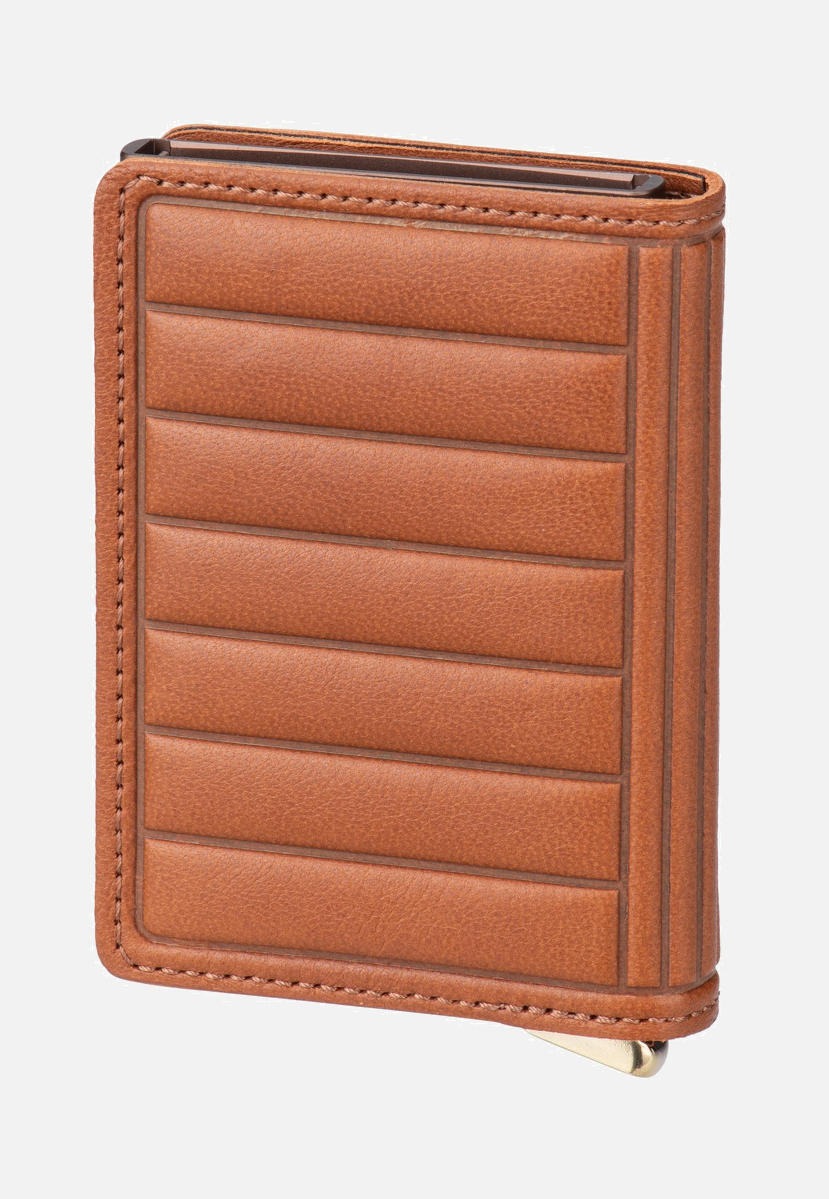 Secrid Slimwallet Emboss Lines Cognac+ Portemonnaie