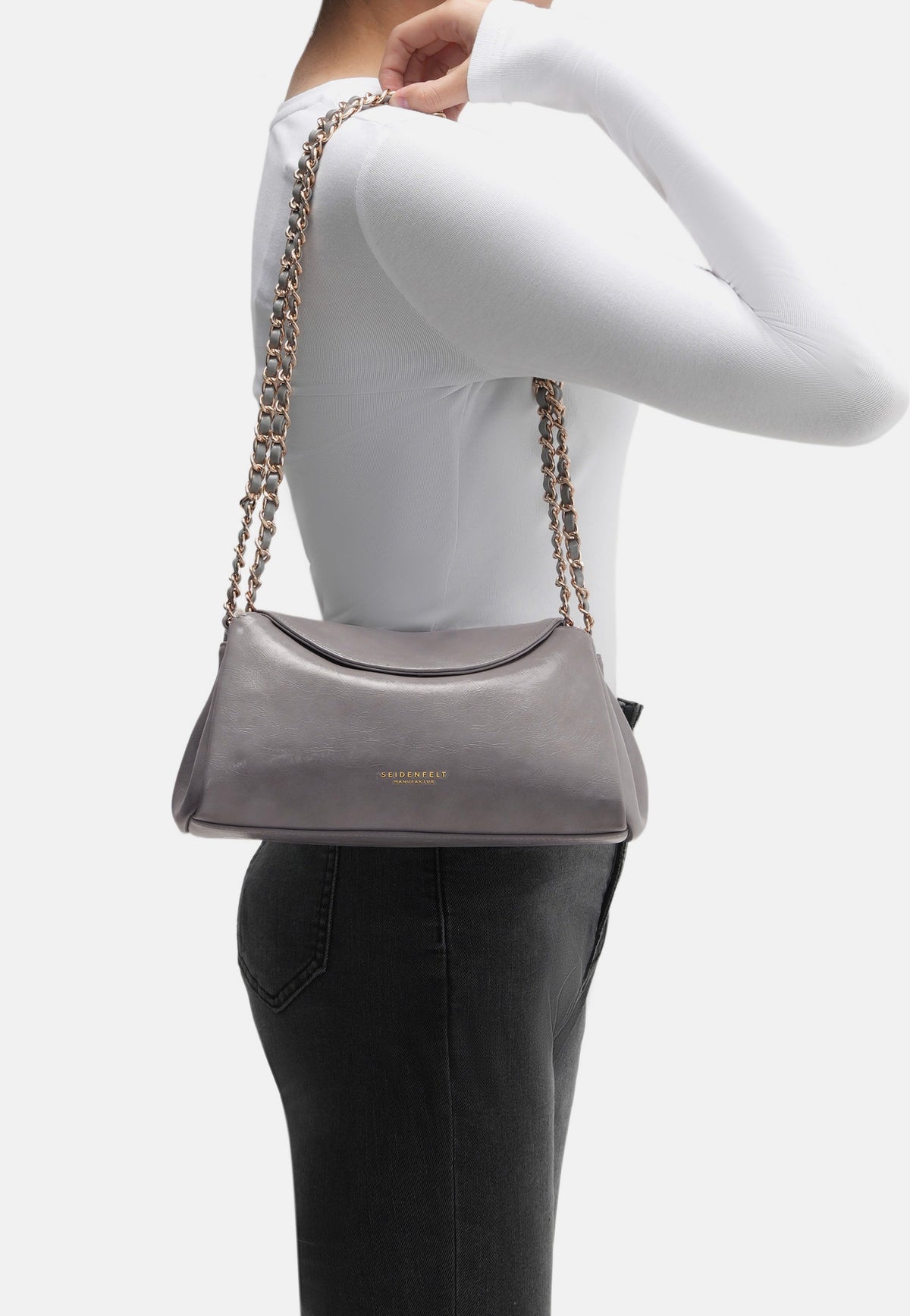 Seidenfelt Loimaa Handbag Light Grey Schultertasche
