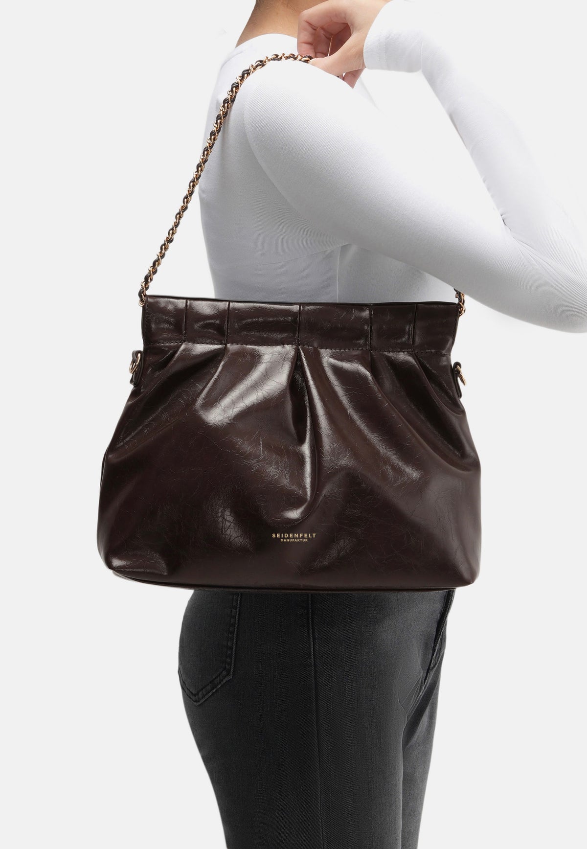 Seidenfelt Loimaa Shoulderbag Dark Brown Schultertasche